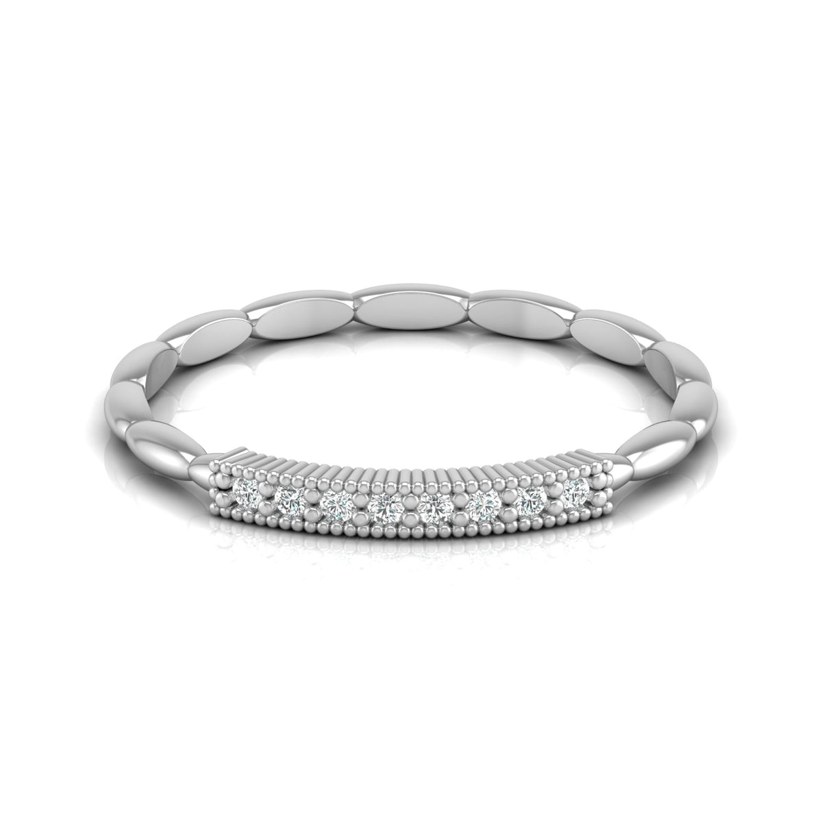 Round-Cut Lab-grown Diamond Ring in 10K White Gold