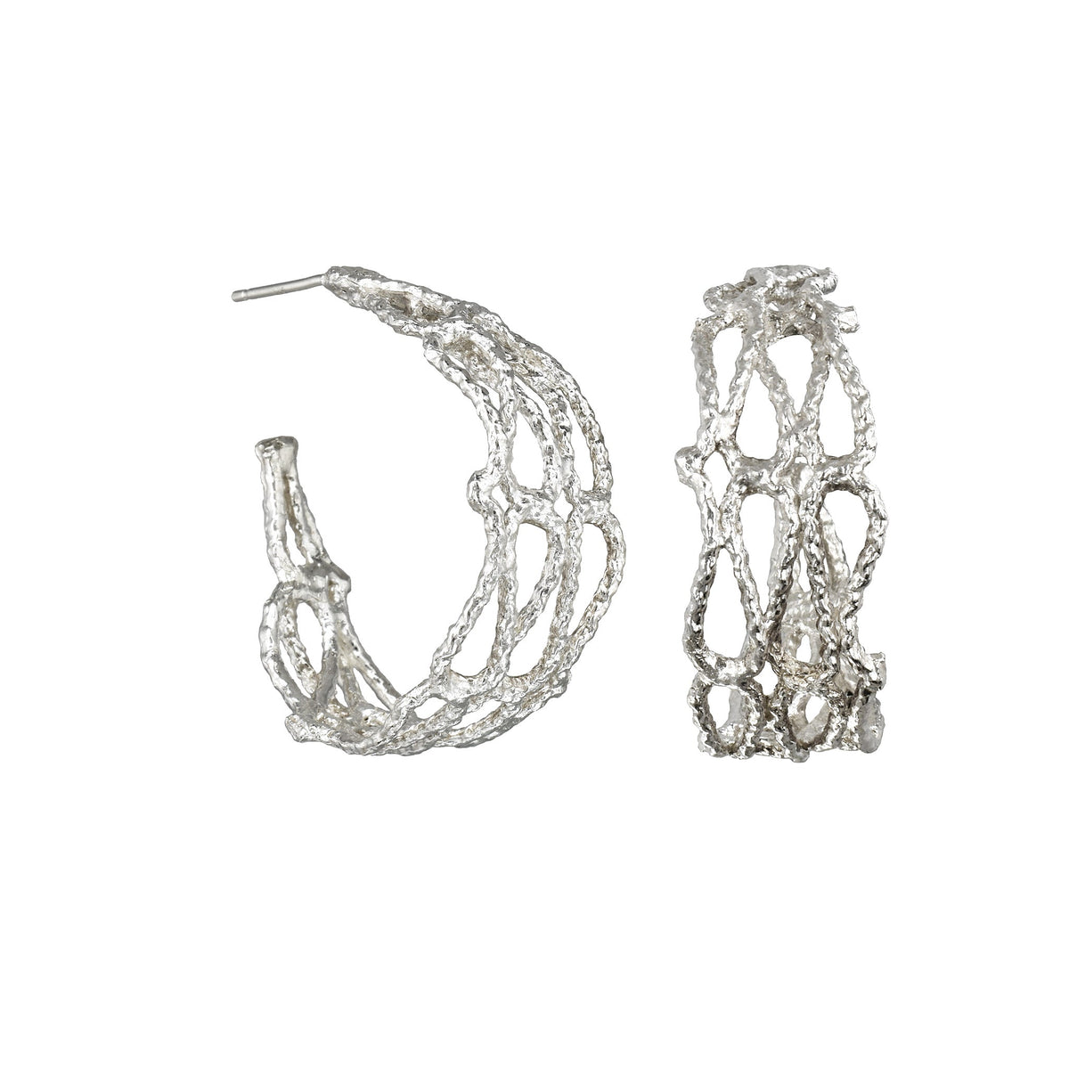 the fishing net earrings