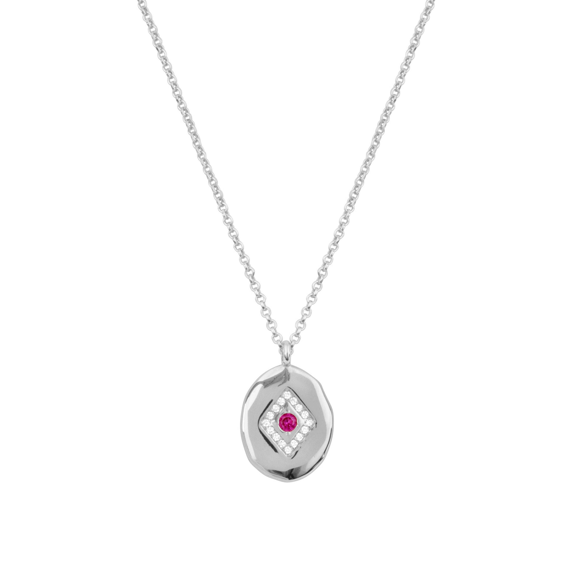 Scarlet Pendant Necklace Silver