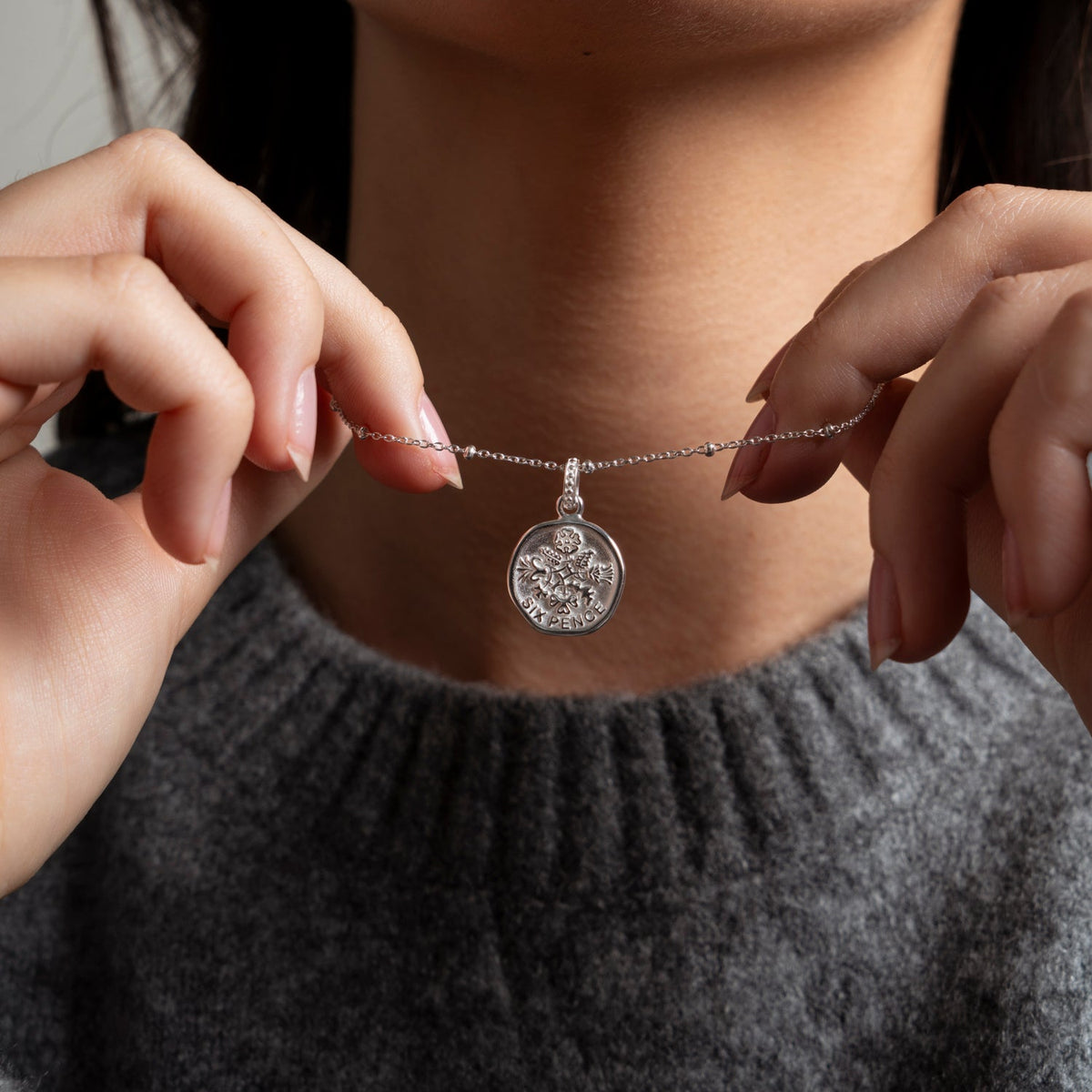 Lucky Sixpence Talisman Necklace