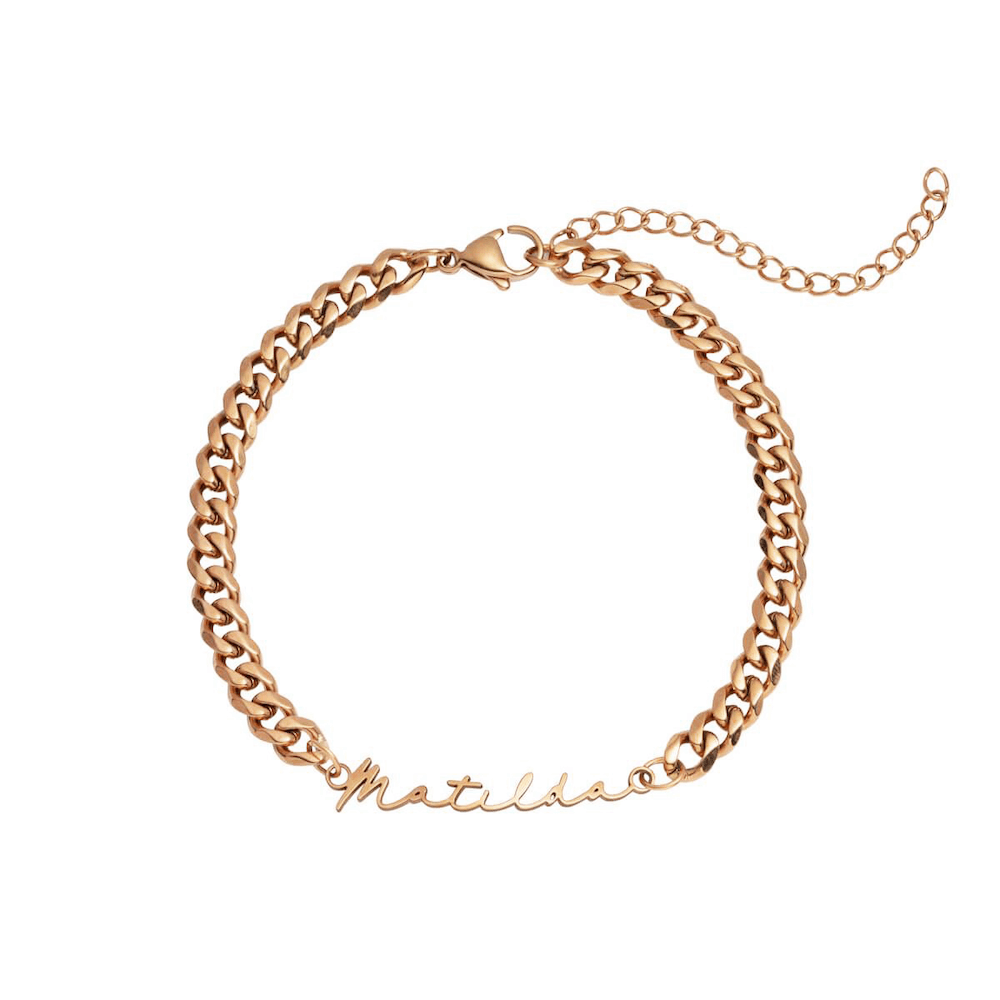 Signature Name Bracelet (Rose Gold)
