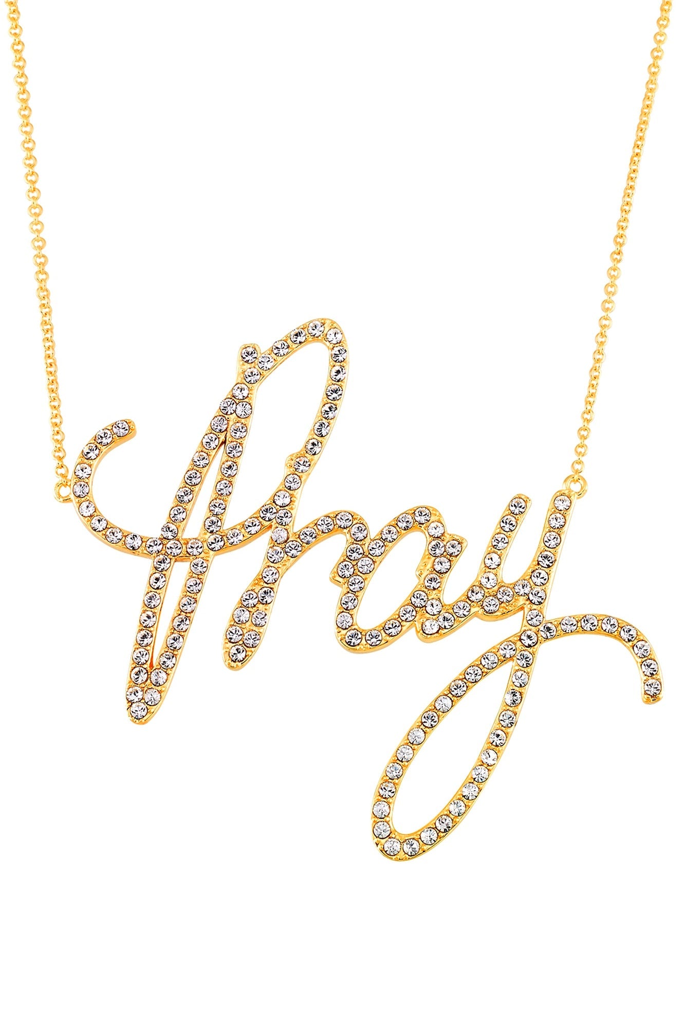 Pray Nameplate Necklace - Extra Large