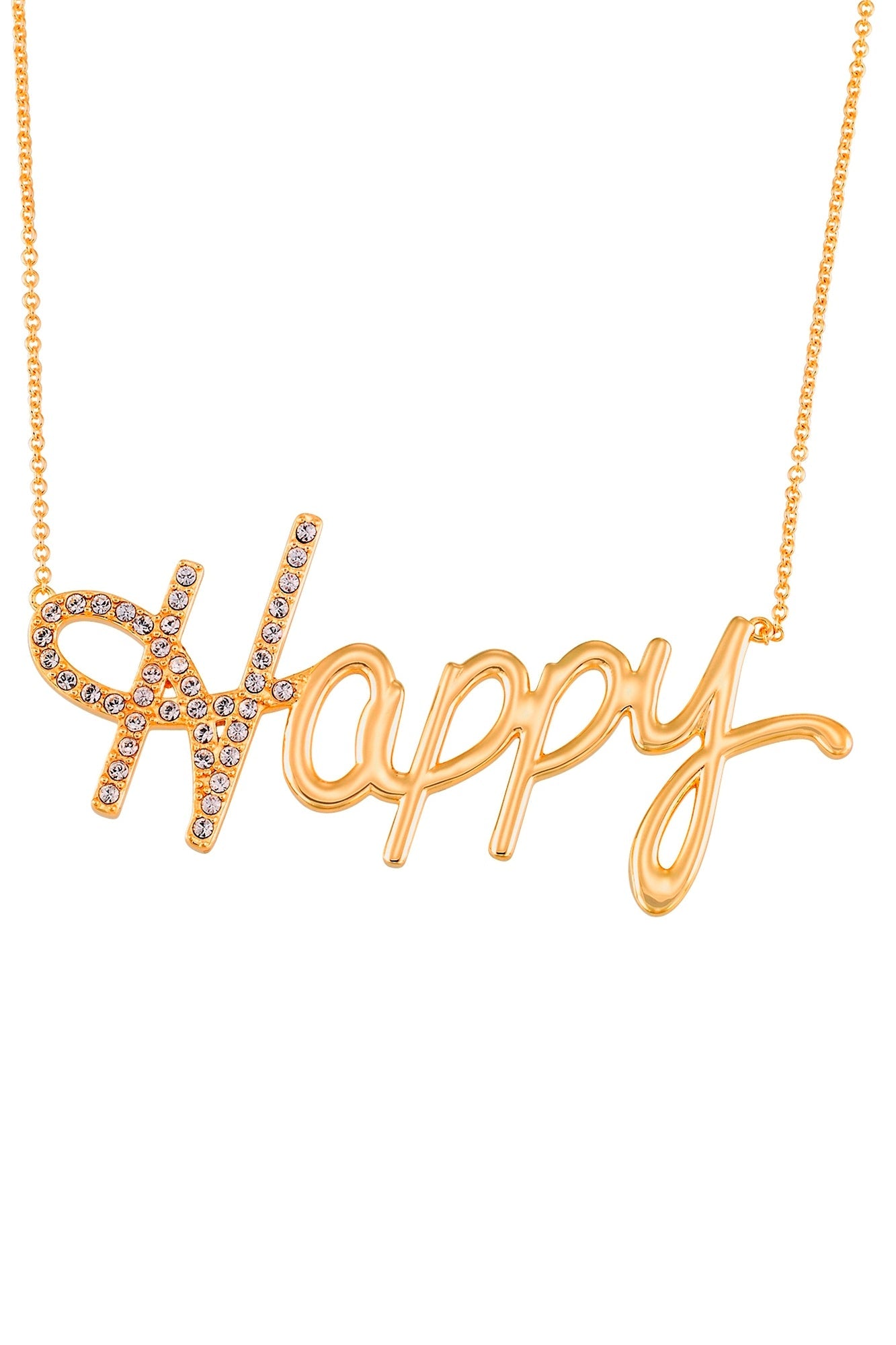 Happy Nameplate Necklace
