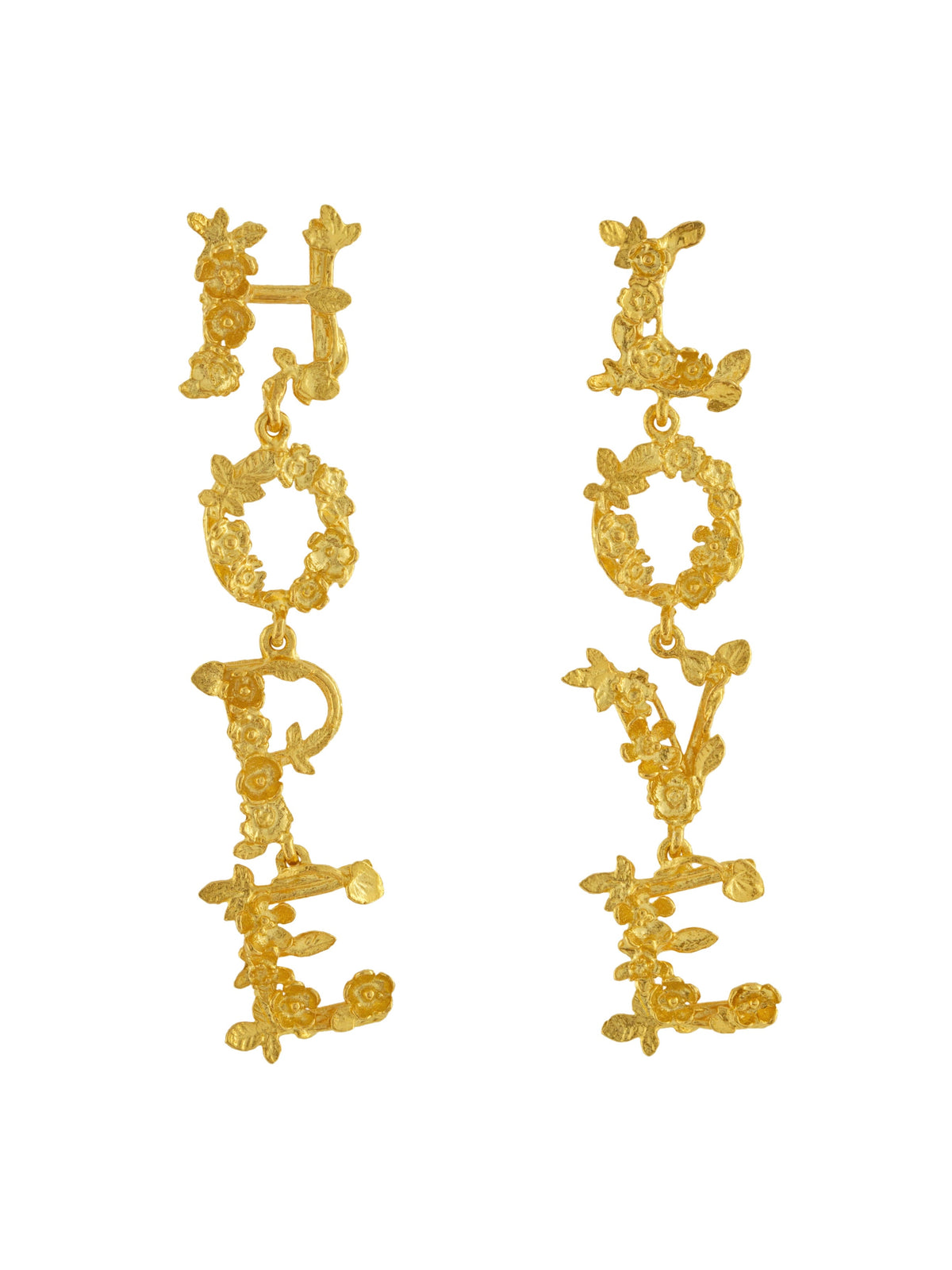 LOVE & HOPE Asymmetric Drop Earrings