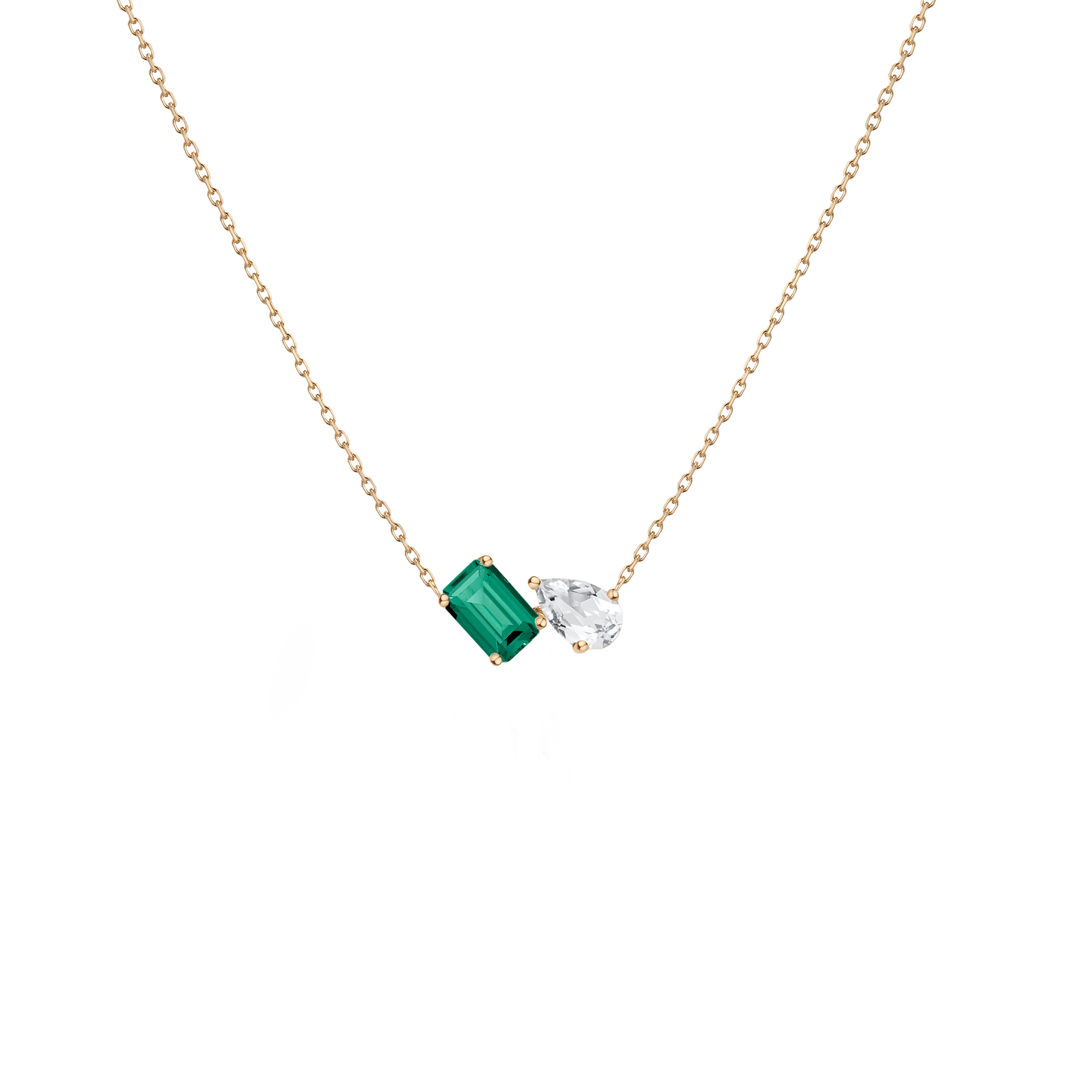 Toi et Moi Gemstone Mini Heirloom Necklace