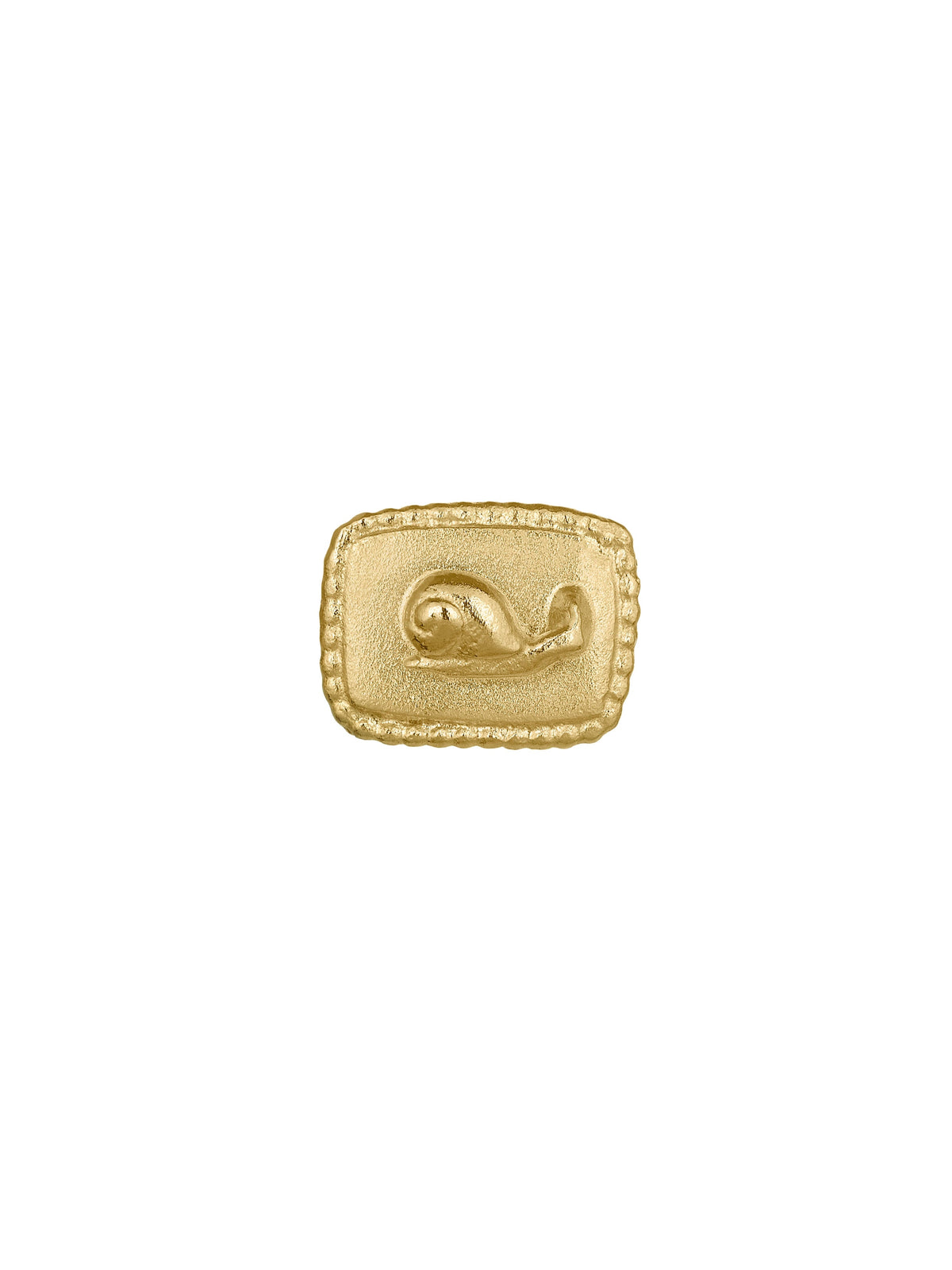 Rectangular Ex-voto Snail Single Stud Earring