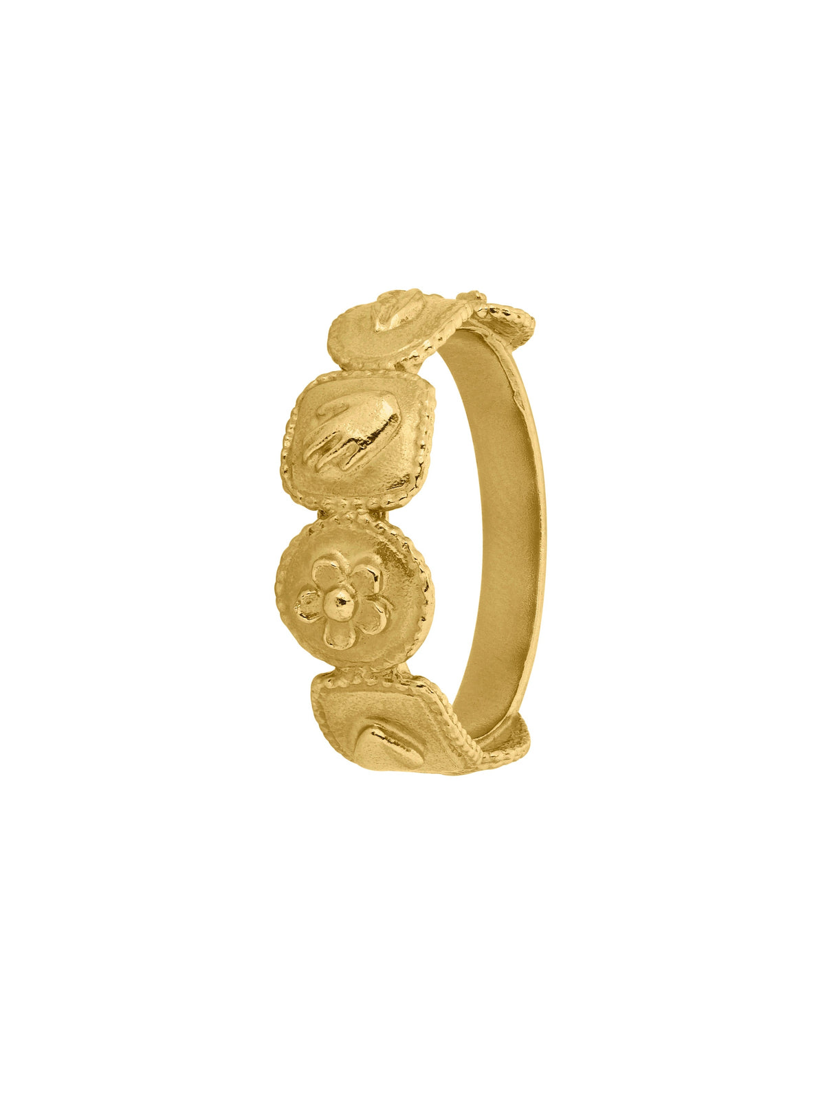 Gratitude for Nature Half Wreath Ring