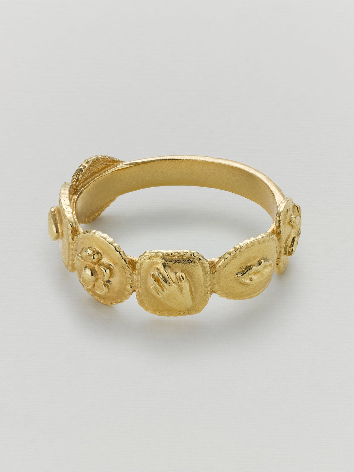 Gratitude for Nature Half Wreath Ring