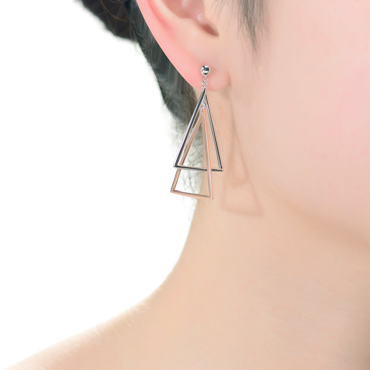 Coralie Triangle Dangling Earrings