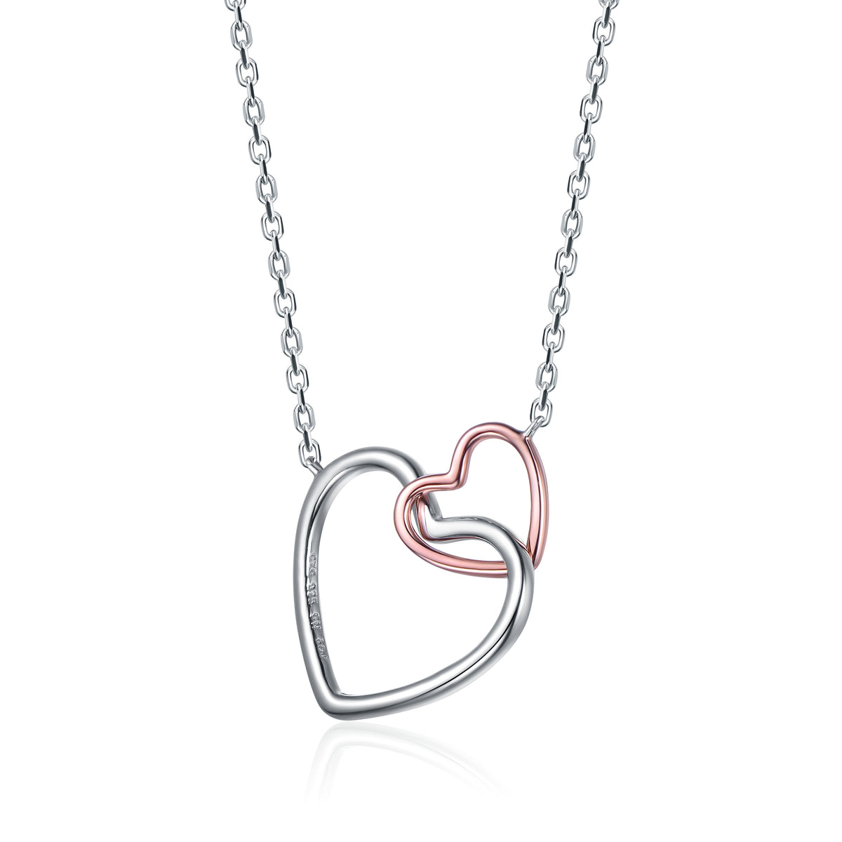 Camille Two-Tone Heart Pendentif Necklace