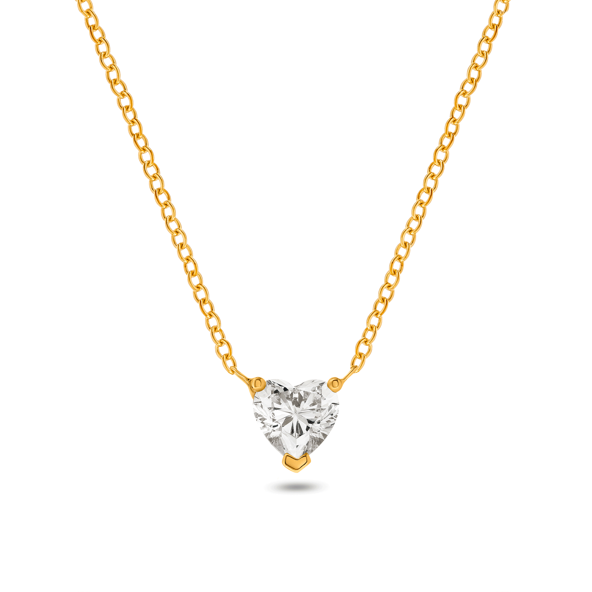 Heart Birthstone Legacy Necklace 1ct (Gold)