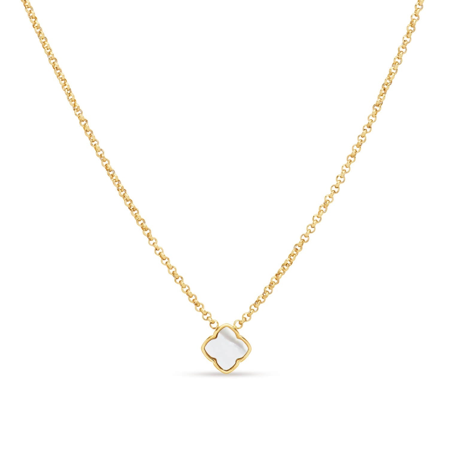 Pearl Clover Necklace (Gold)