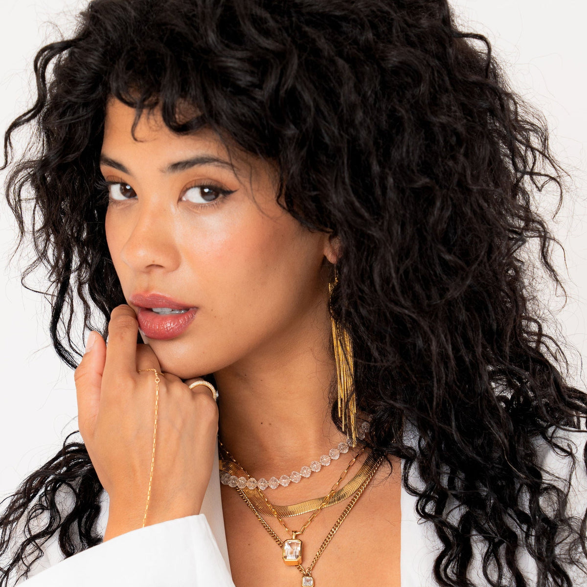 The Nora Pendant - White Topaz
