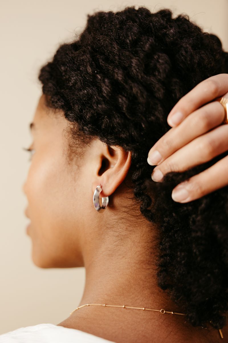 Mile High Hoop Earrings - Silver