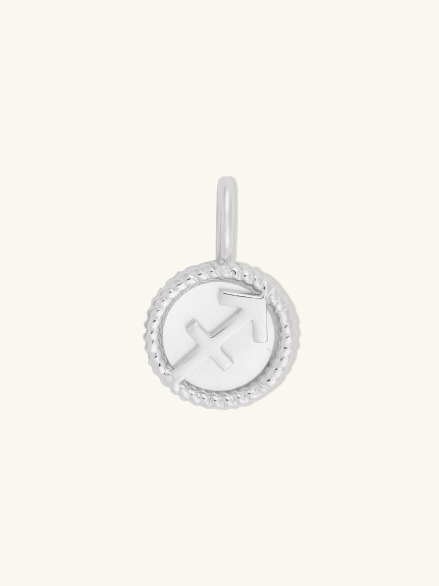 Sagittarius Zodiac Mother of Pearl 925 Sterling Silver Pendant