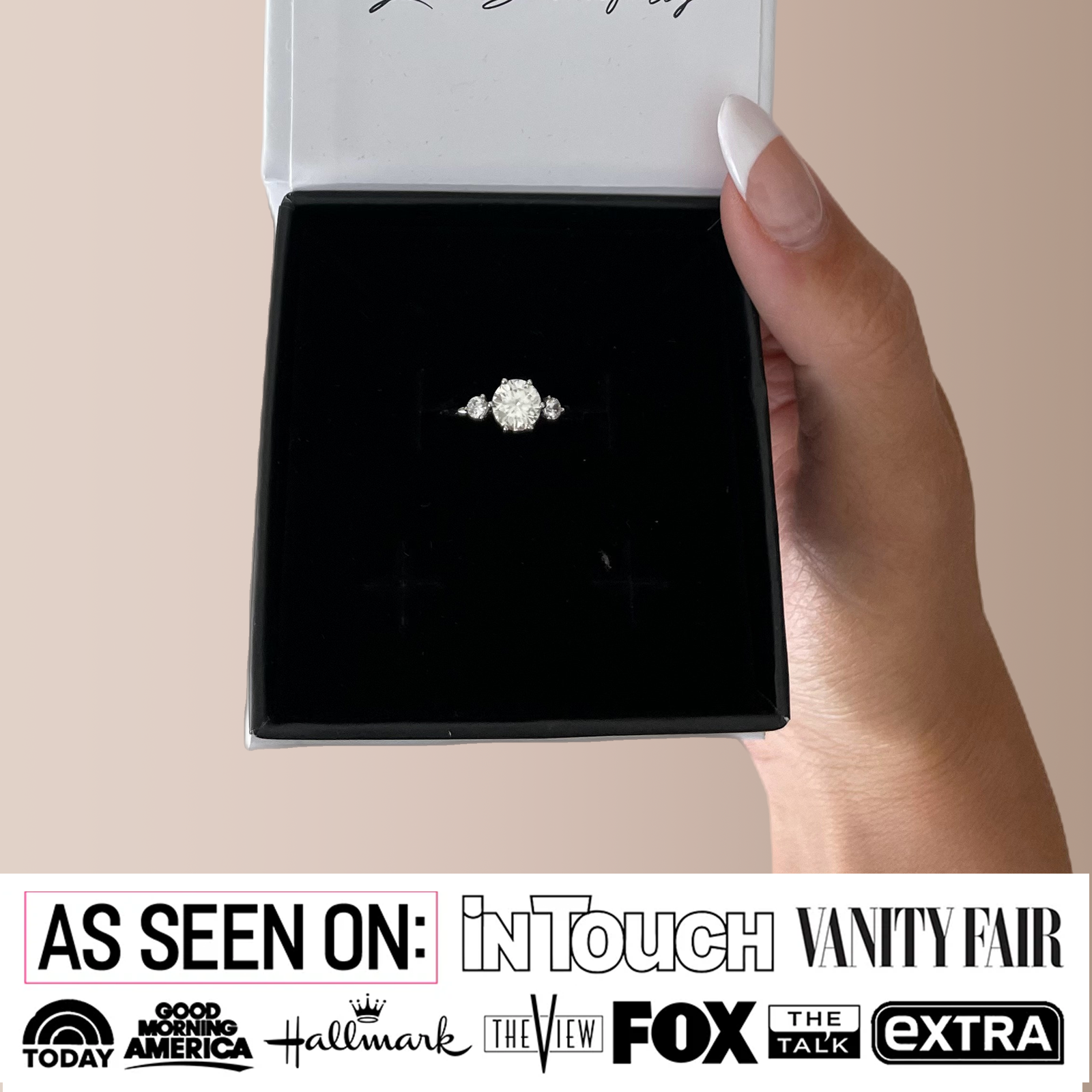 Moissanite by Cate & Chloe Sarah 1tcw Round Cut 925 Sterling Silver 18K White Gold Plated Engagement Ring