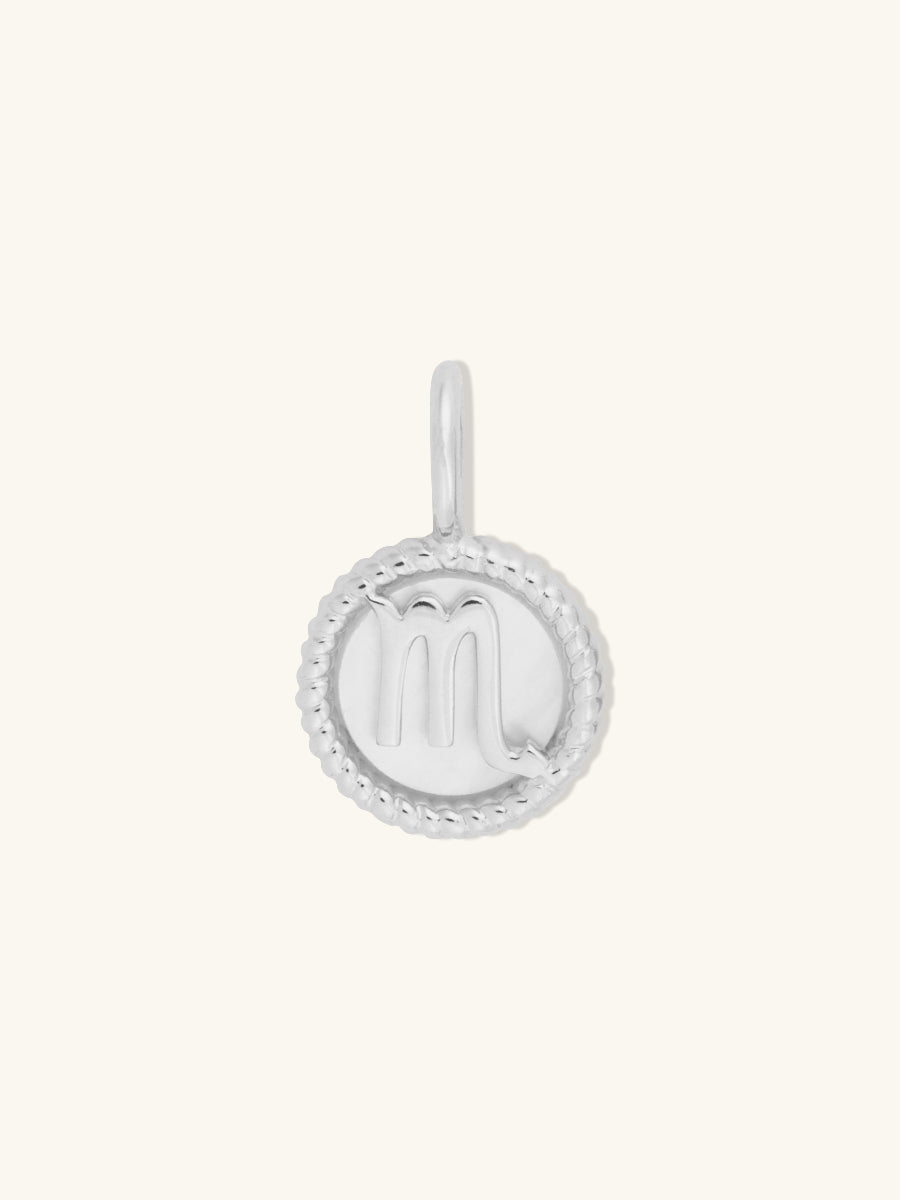 Scorpio Zodiac Mother of Pearl 925 Sterling Silver Pendant
