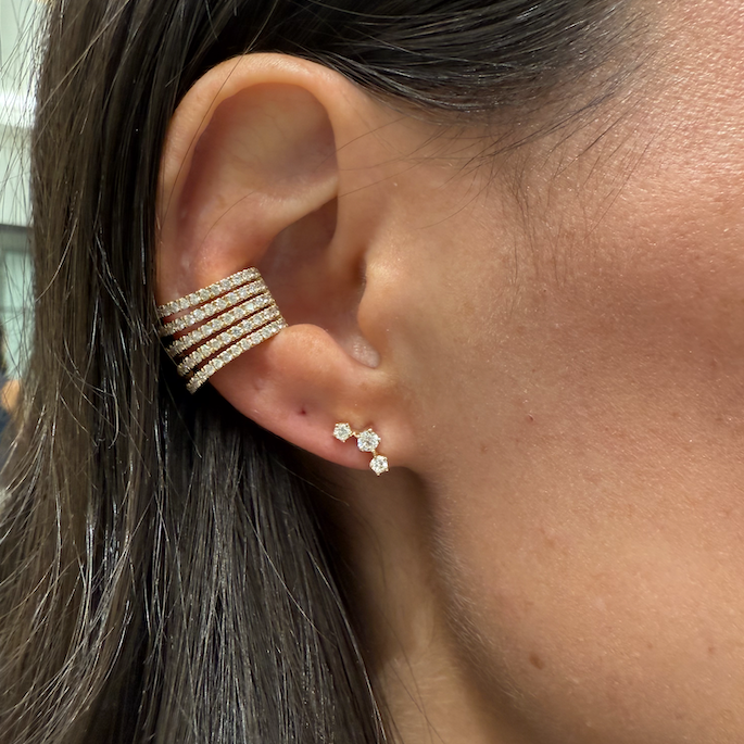 5-Row Diamond Ear Cuff