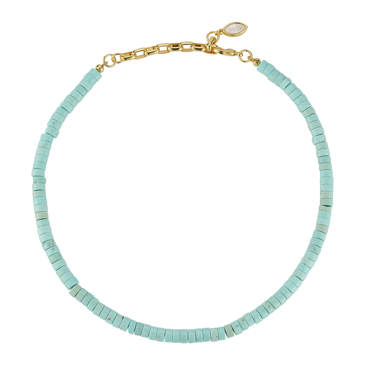 Semi Precious Turquoise Heishi Necklace