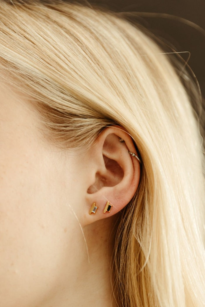 Shadow Earrings - Blue Topaz