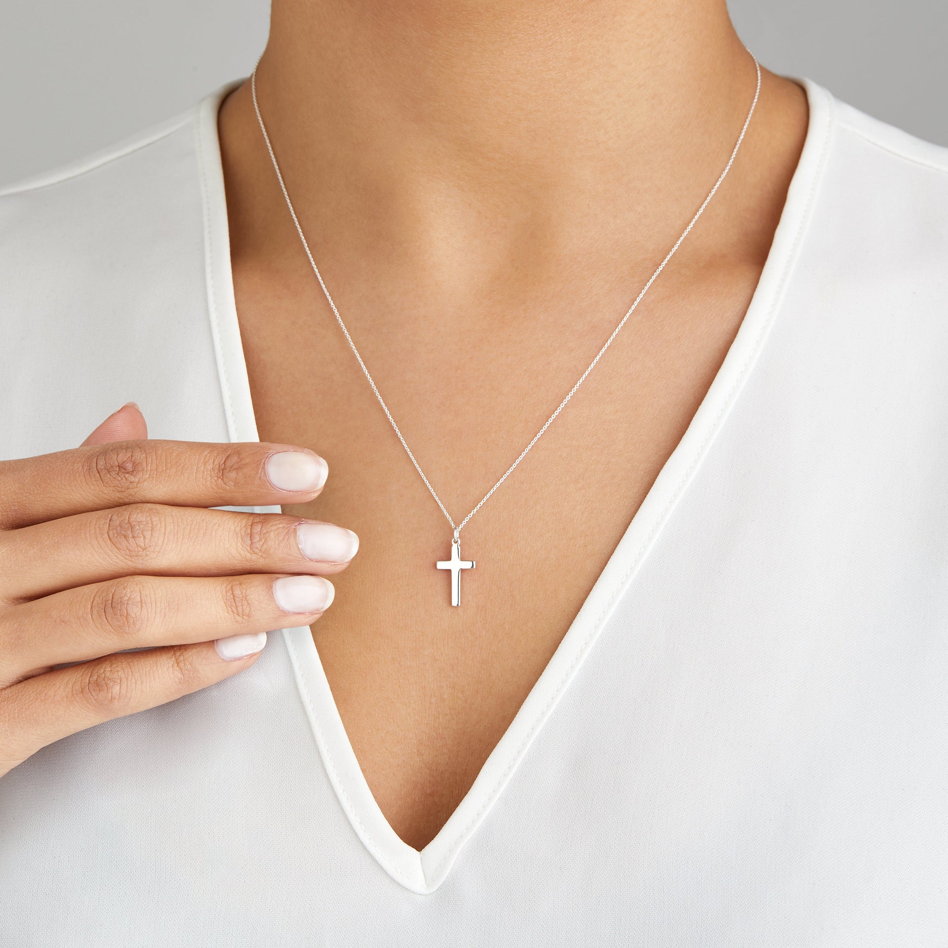 Silver Cross Necklace
