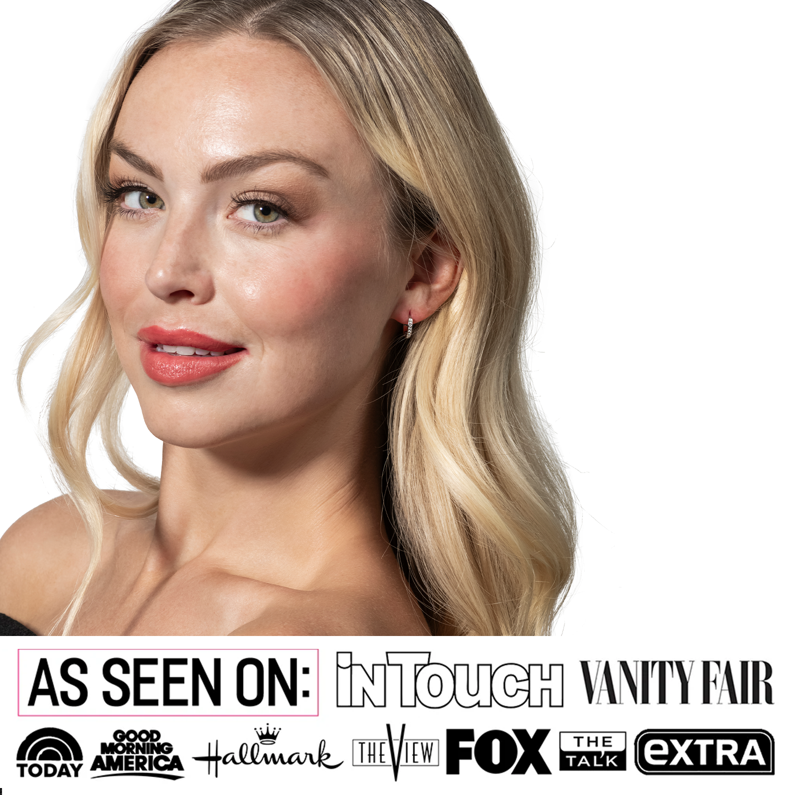 Skye 18k White Gold Plated 12mm Crystal Hoop Earrings with Swarovski Crystals