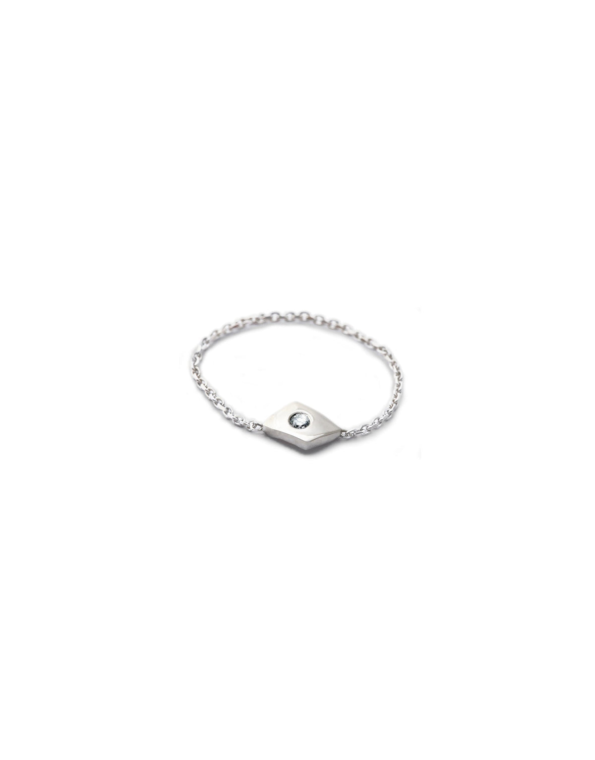 RING CHAIN SNAKE EYE DIAMOND