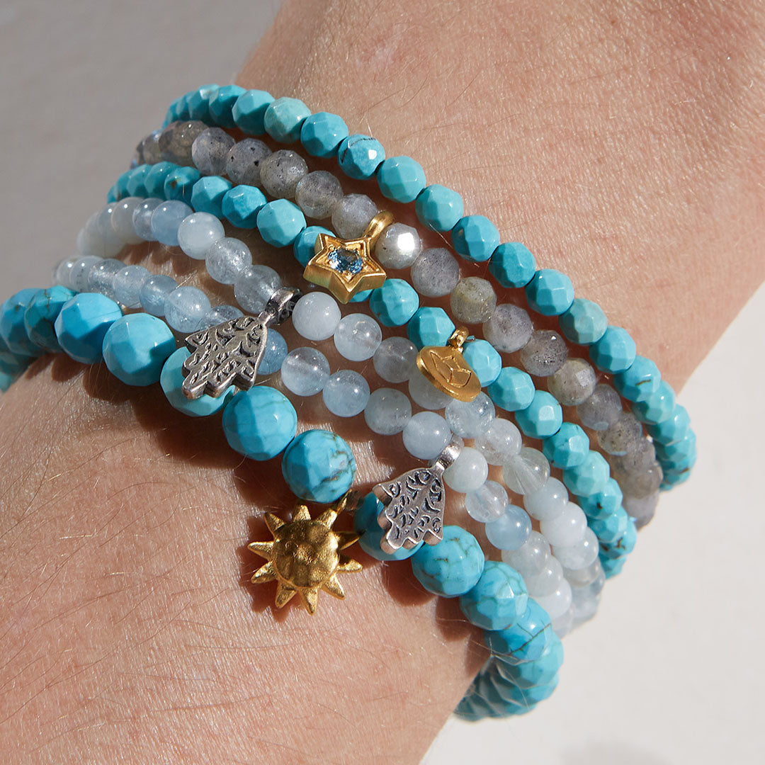 Inner Voice Lotus Gemstone Bracelet