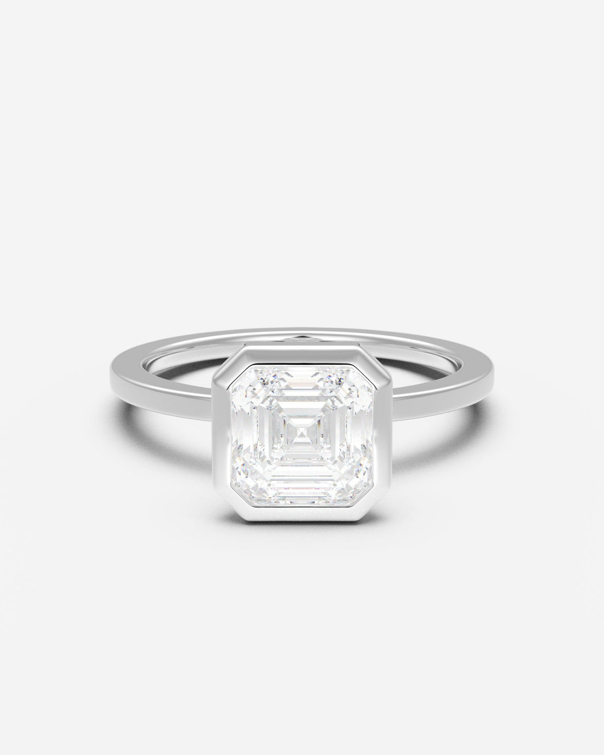 The Square Bezel Solitaire — Asscher