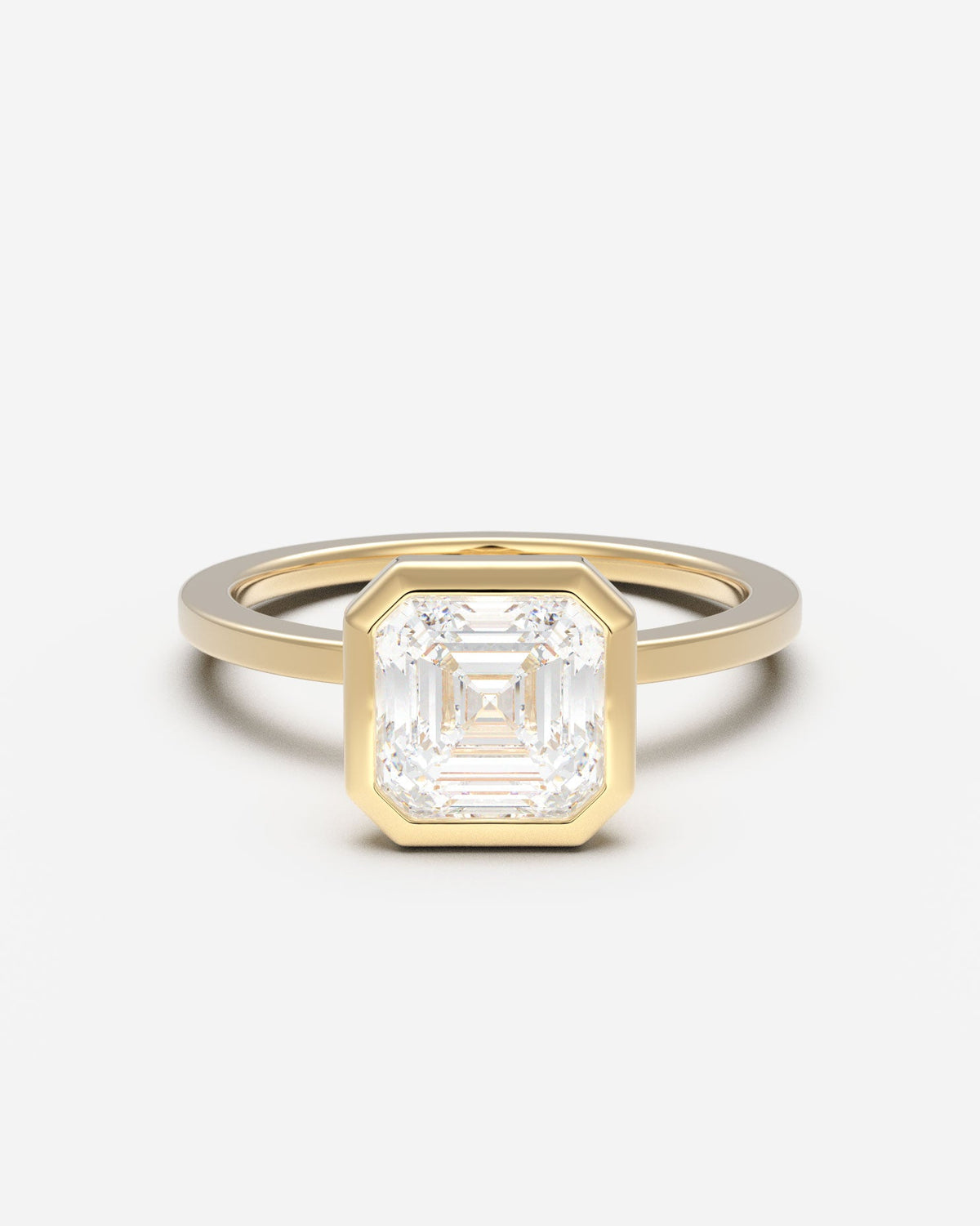 The Square Bezel Solitaire — Asscher