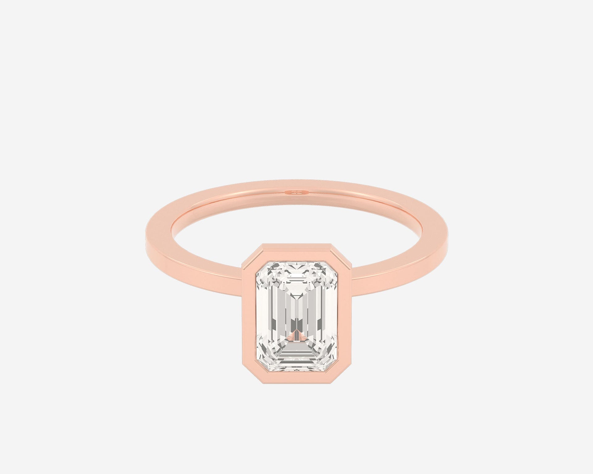 The Square Bezel Solitaire — Emerald