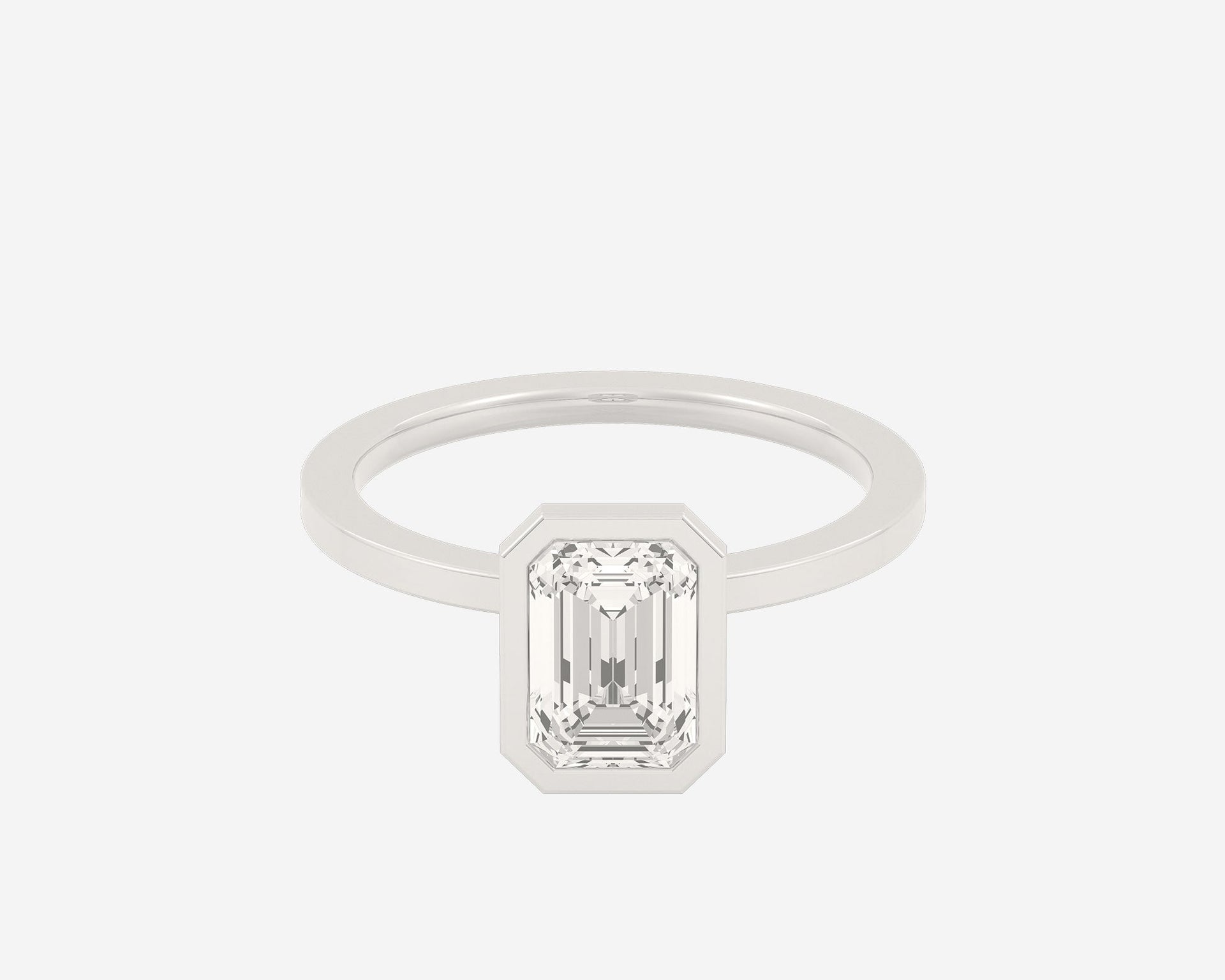 The Square Bezel Solitaire — Emerald