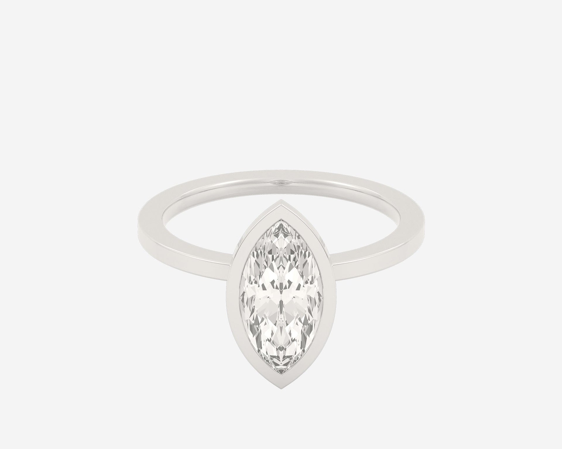 The Square Bezel Solitaire — Marquise