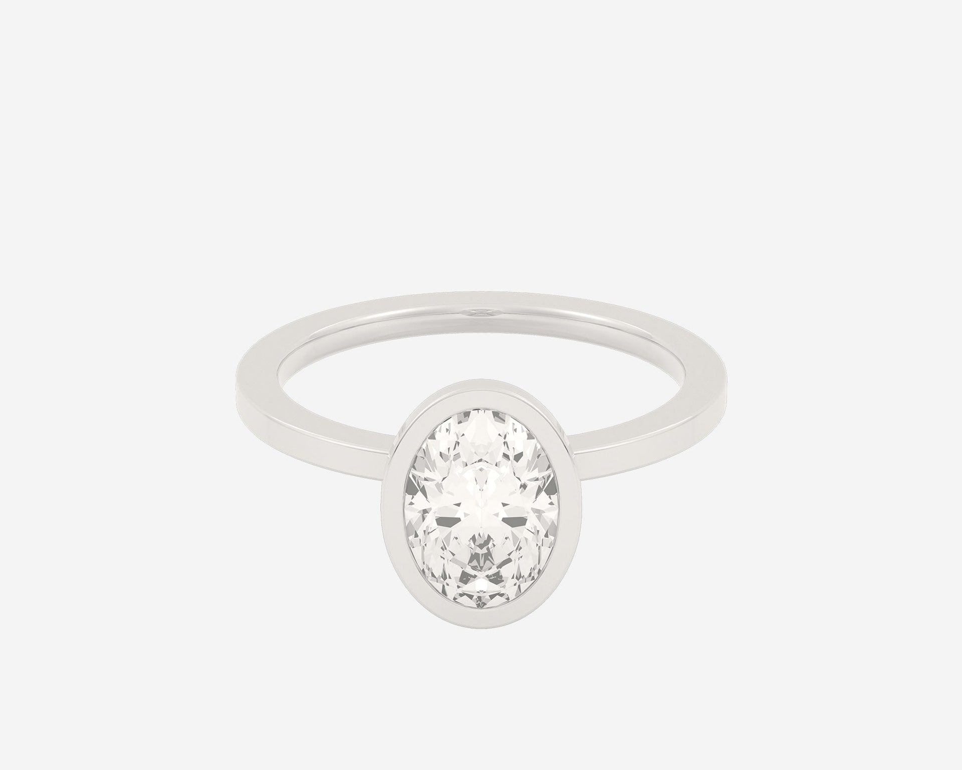 The Square Bezel Solitaire — Oval