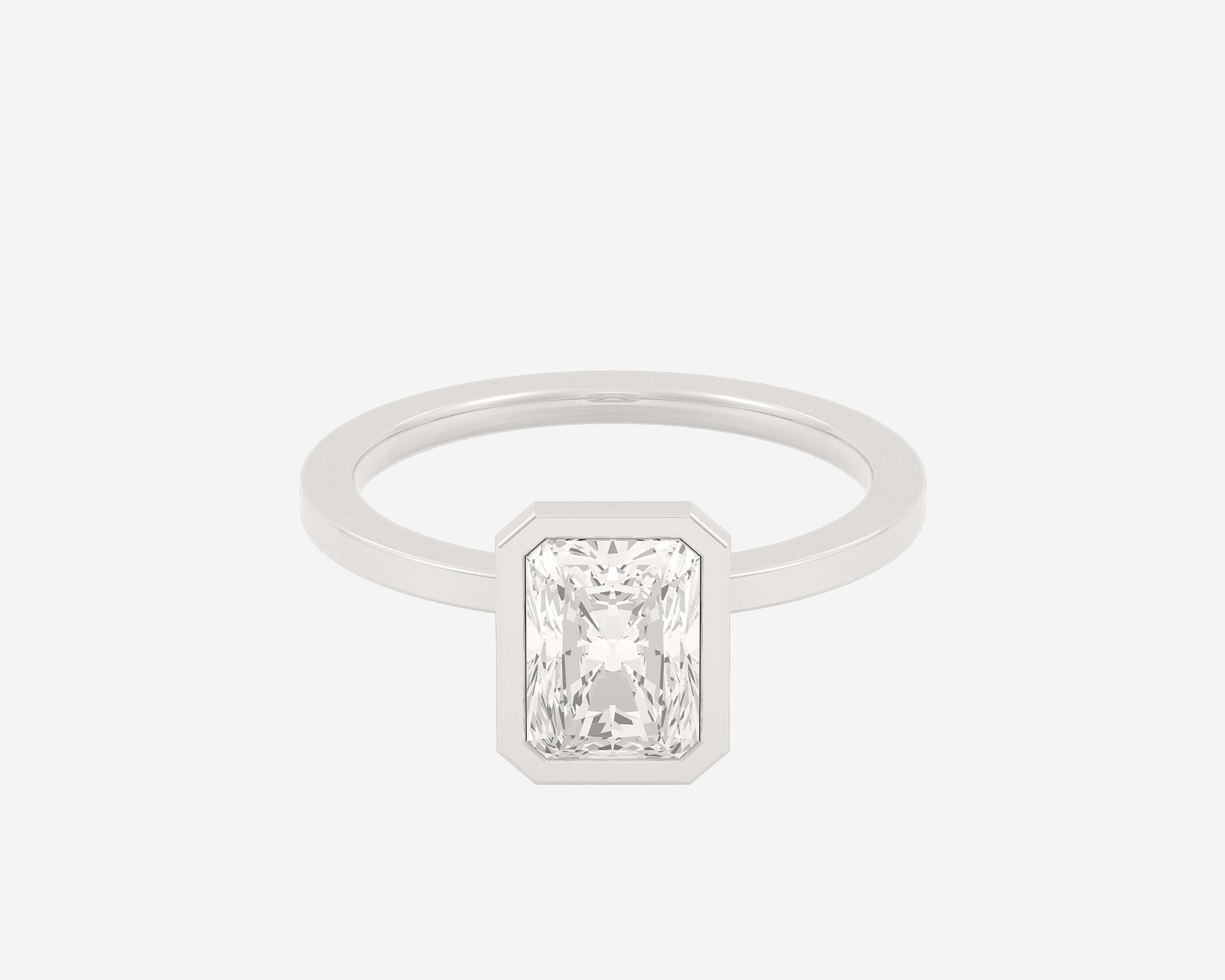 The Square Bezel Solitaire — Radiant