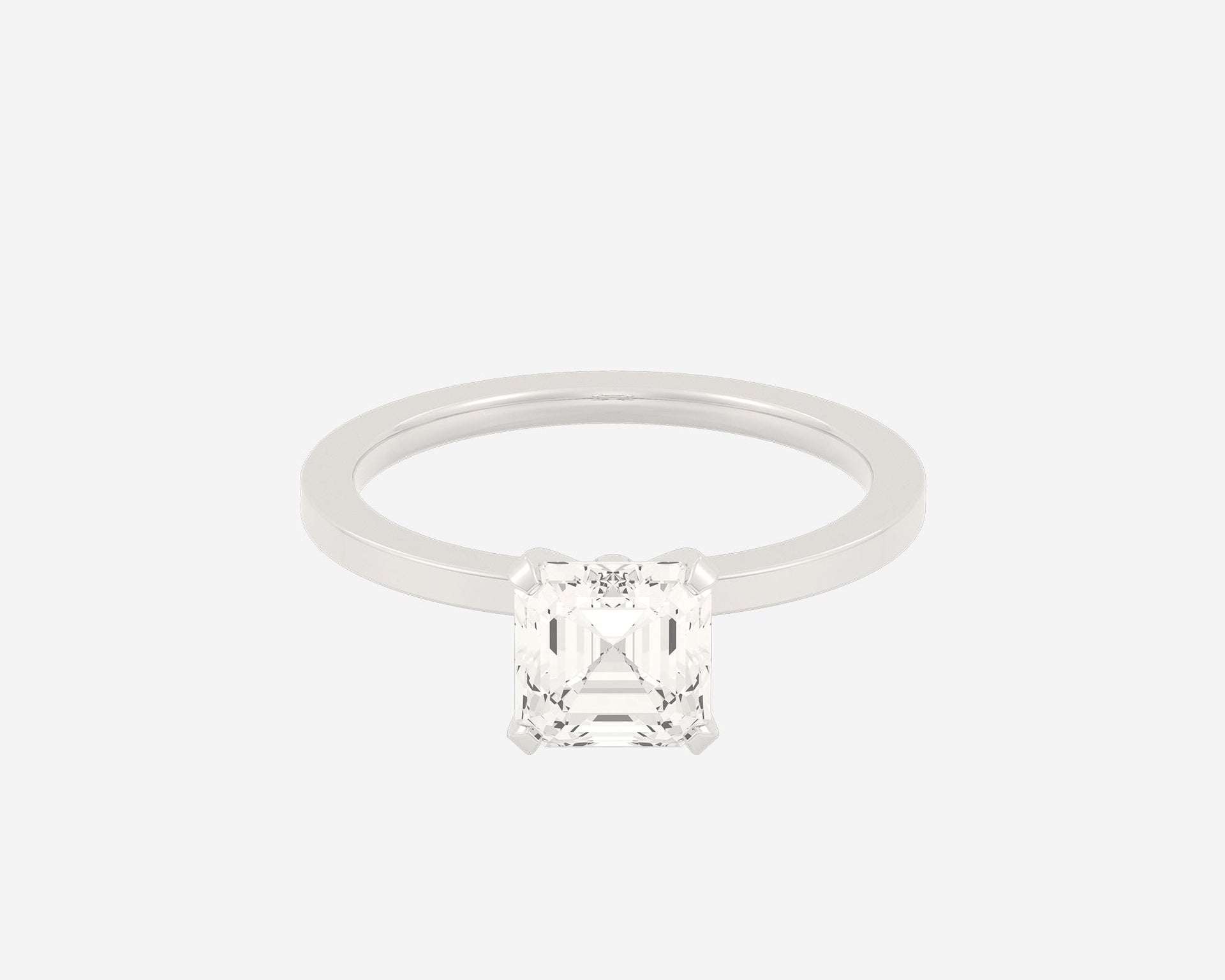The Square Solitaire — Asscher