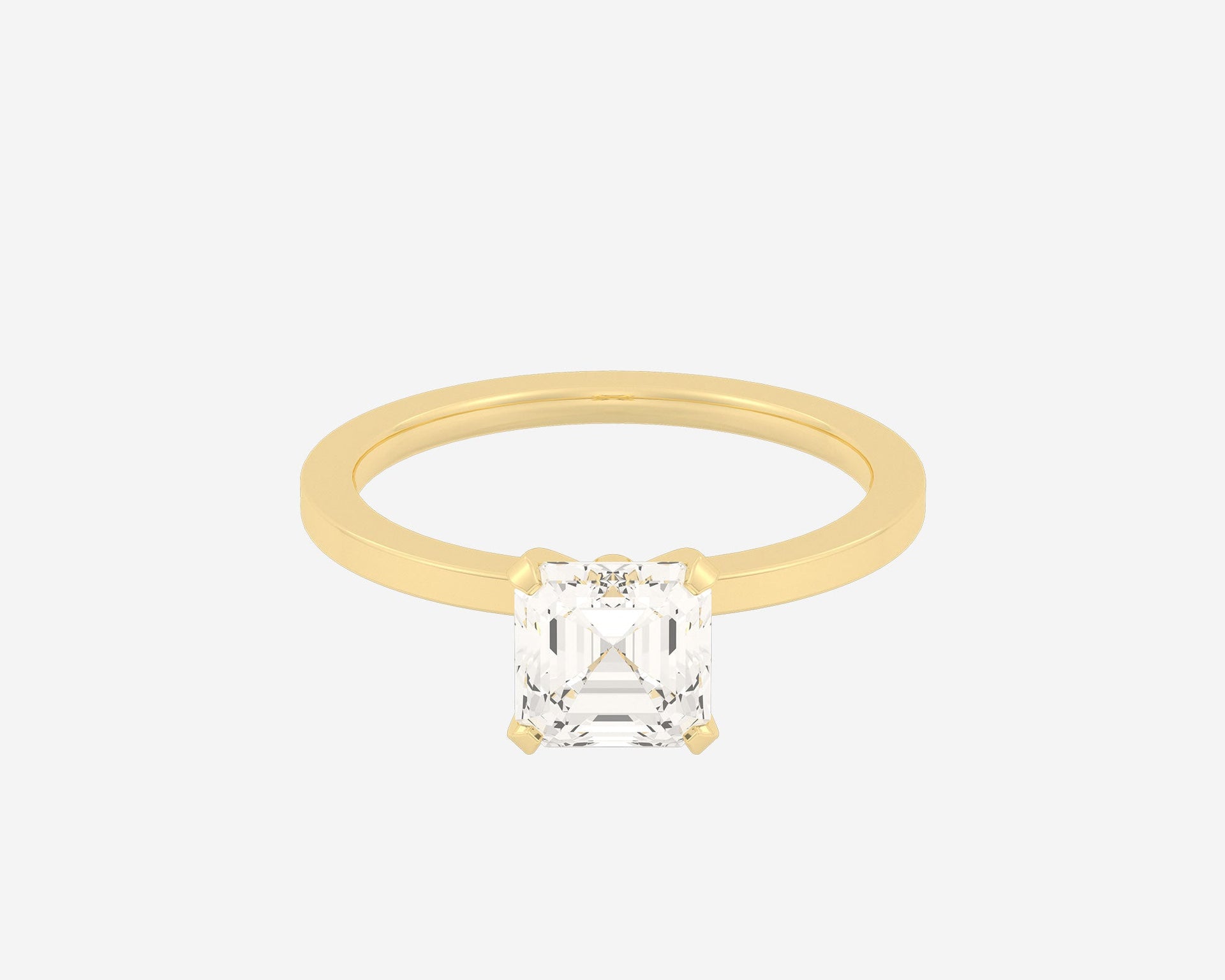 The Square Solitaire — Asscher