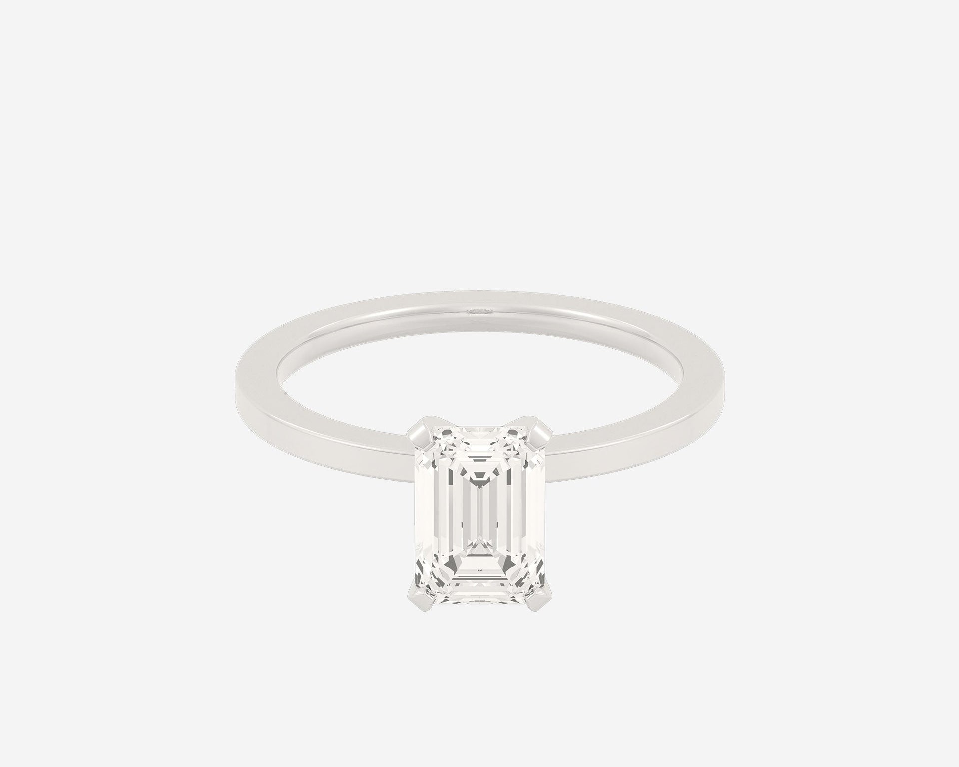 The Square Solitaire — Emerald