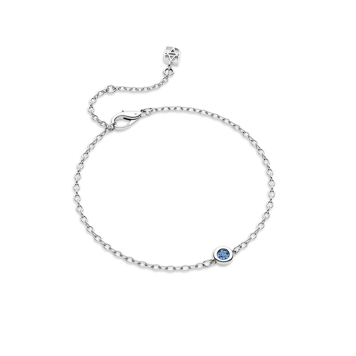 Fine Molten Birthstone Bracelet (Silver)