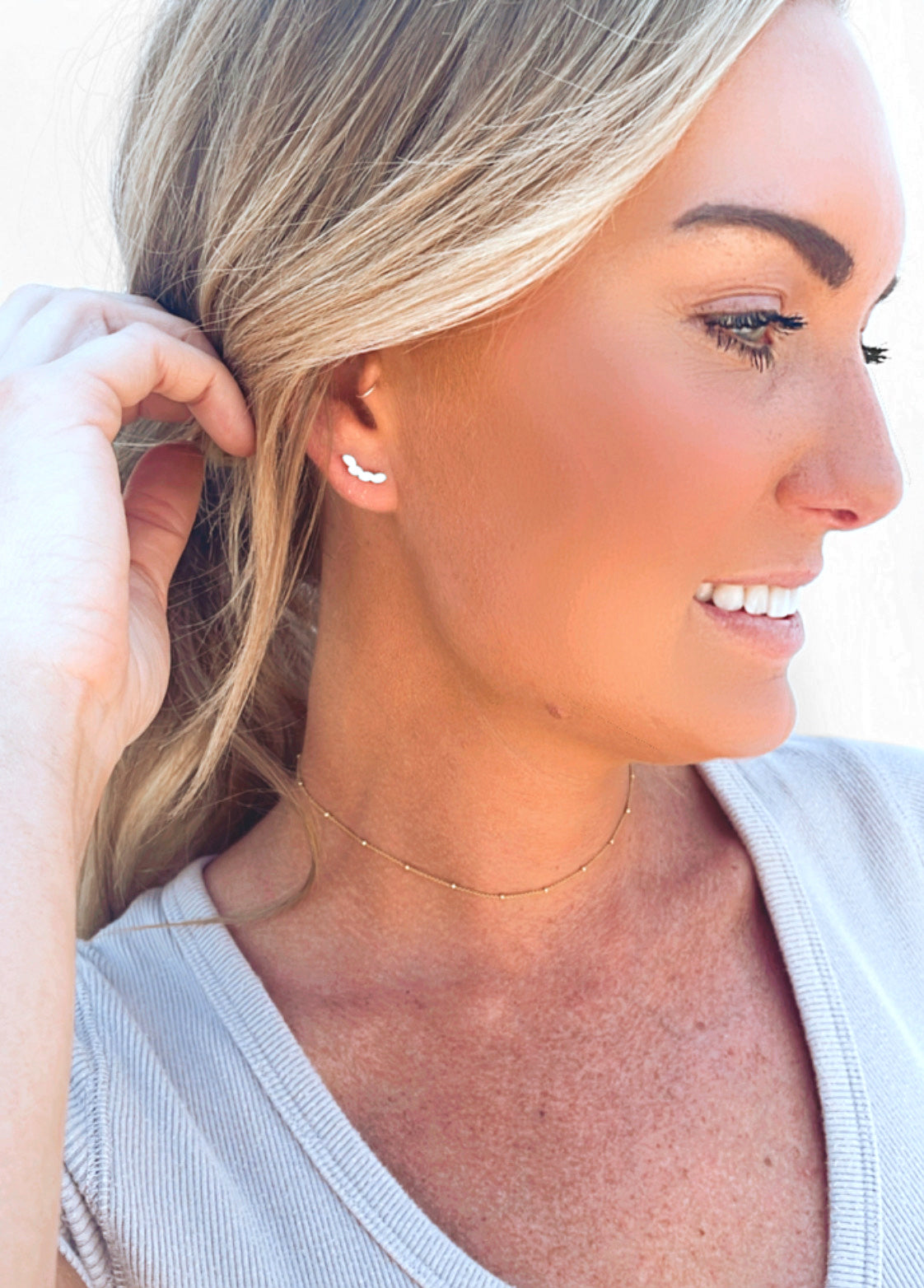Sterling Silver Leaf Stud Earrings
