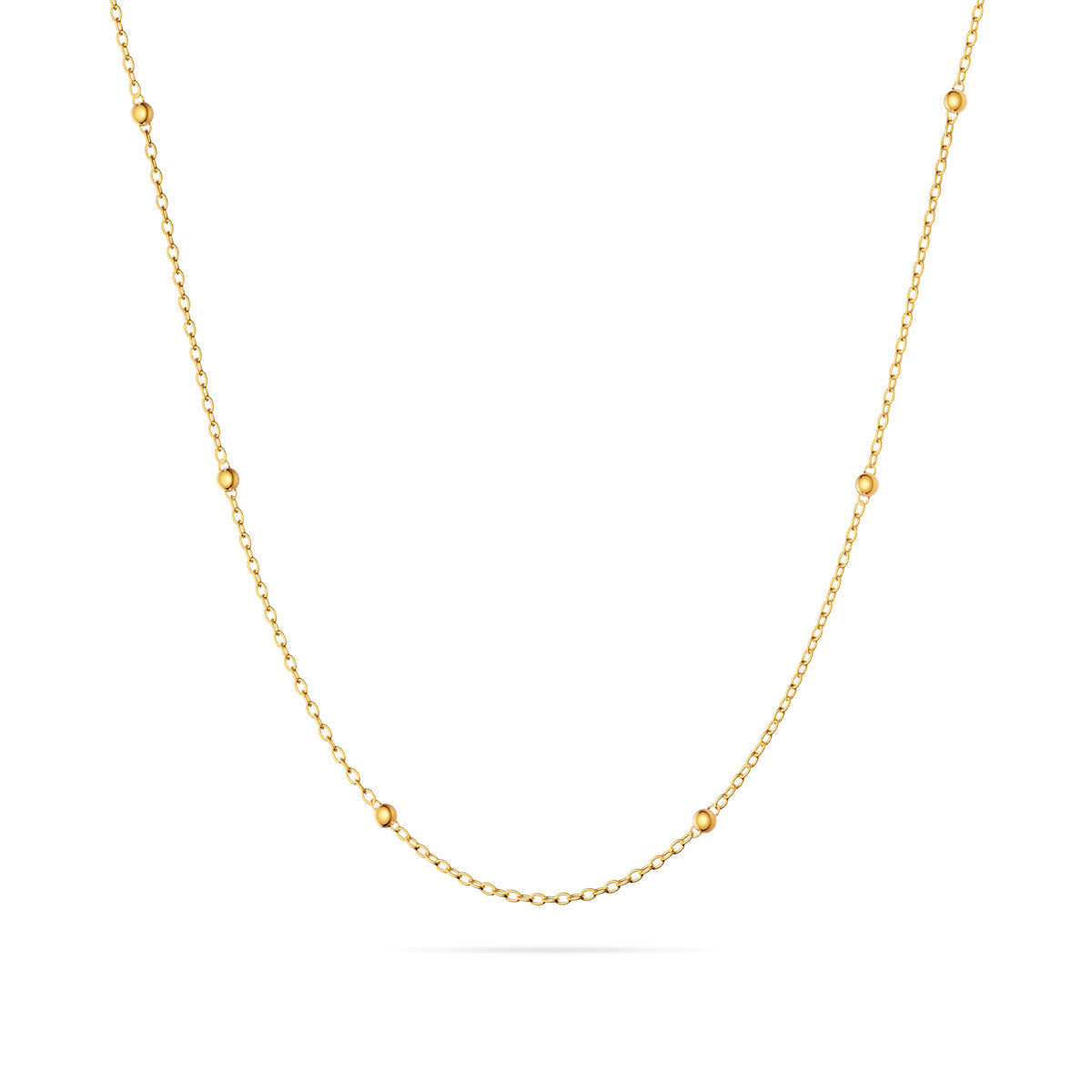 Fine Sphere Chain Necklace (Gold)
