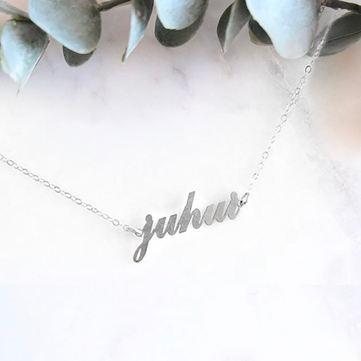 Custom Silver Name Necklace