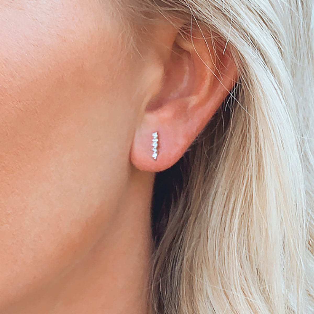 Studded Bar Earrings