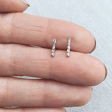 Studded Bar Earrings
