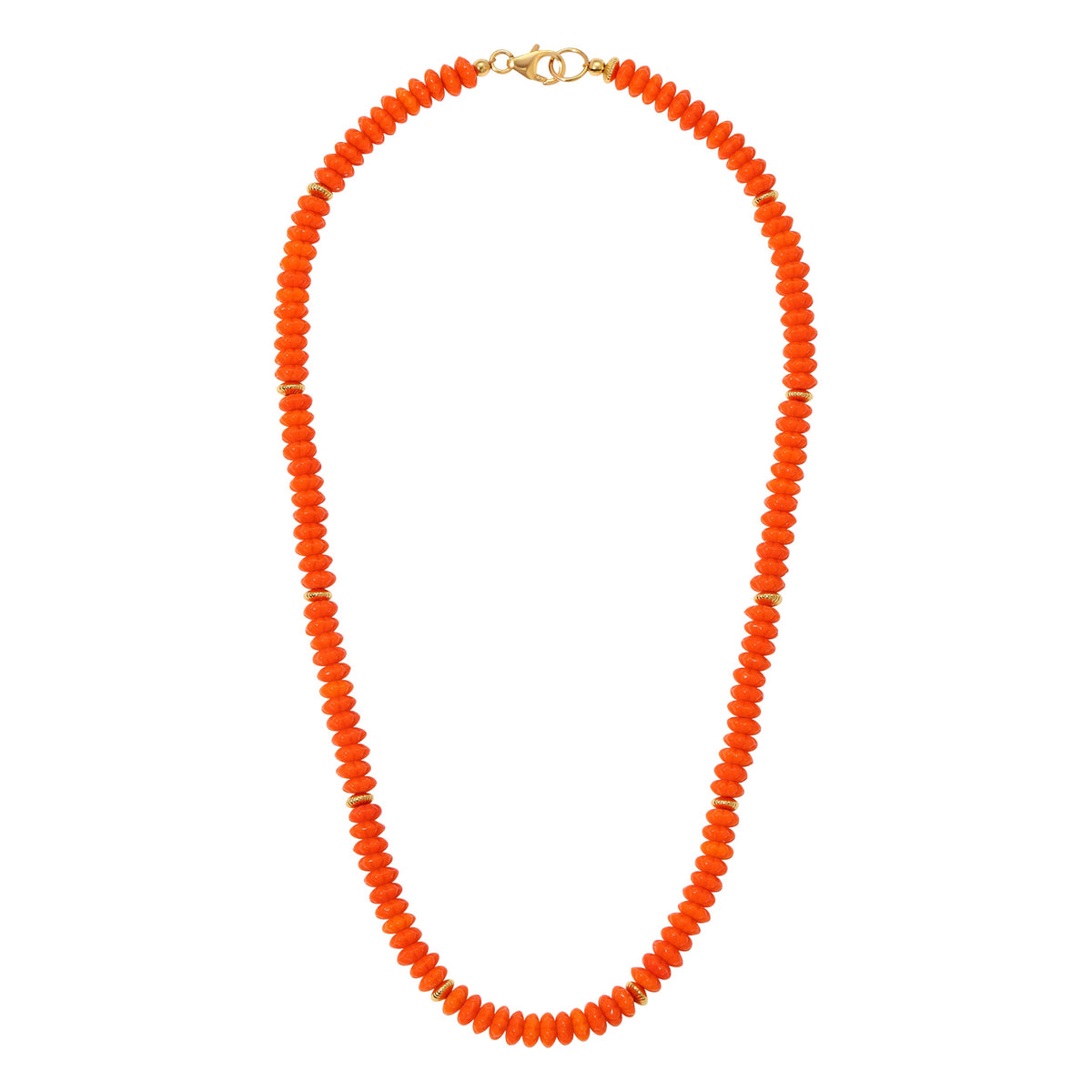Vintage Flower Child Necklace - Orange