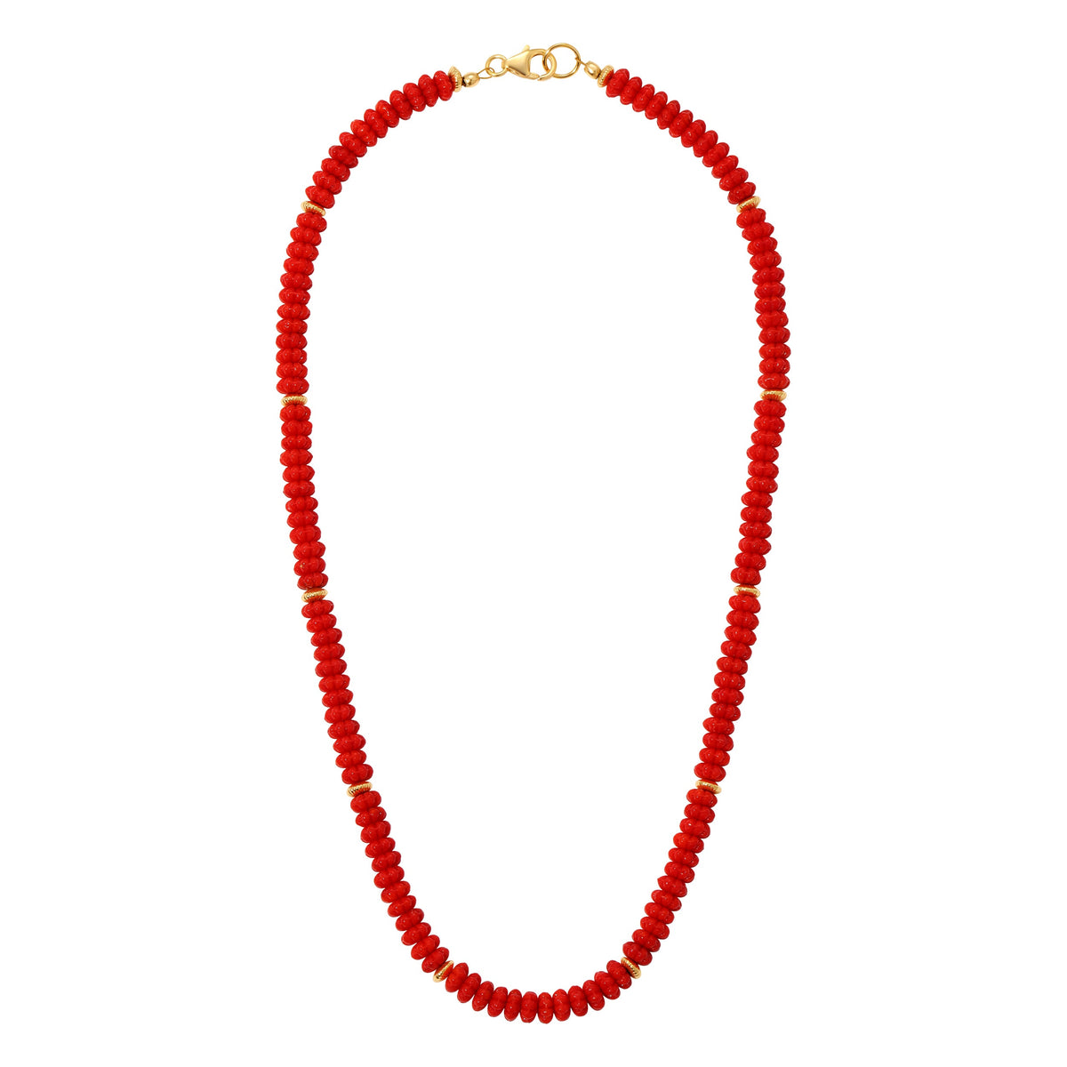 Vintage Flower Child Necklace - Red