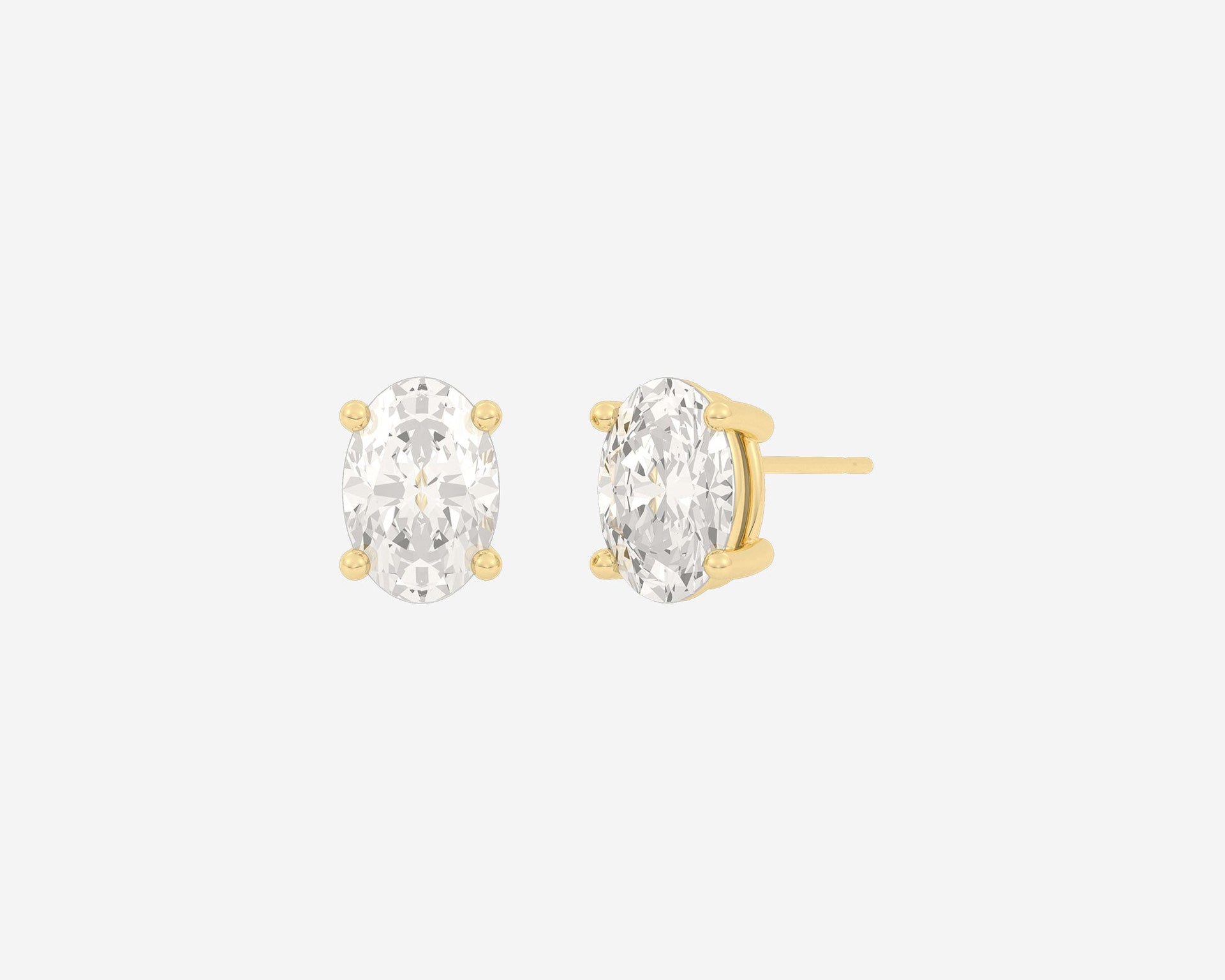 The Oval Diamond Studs
