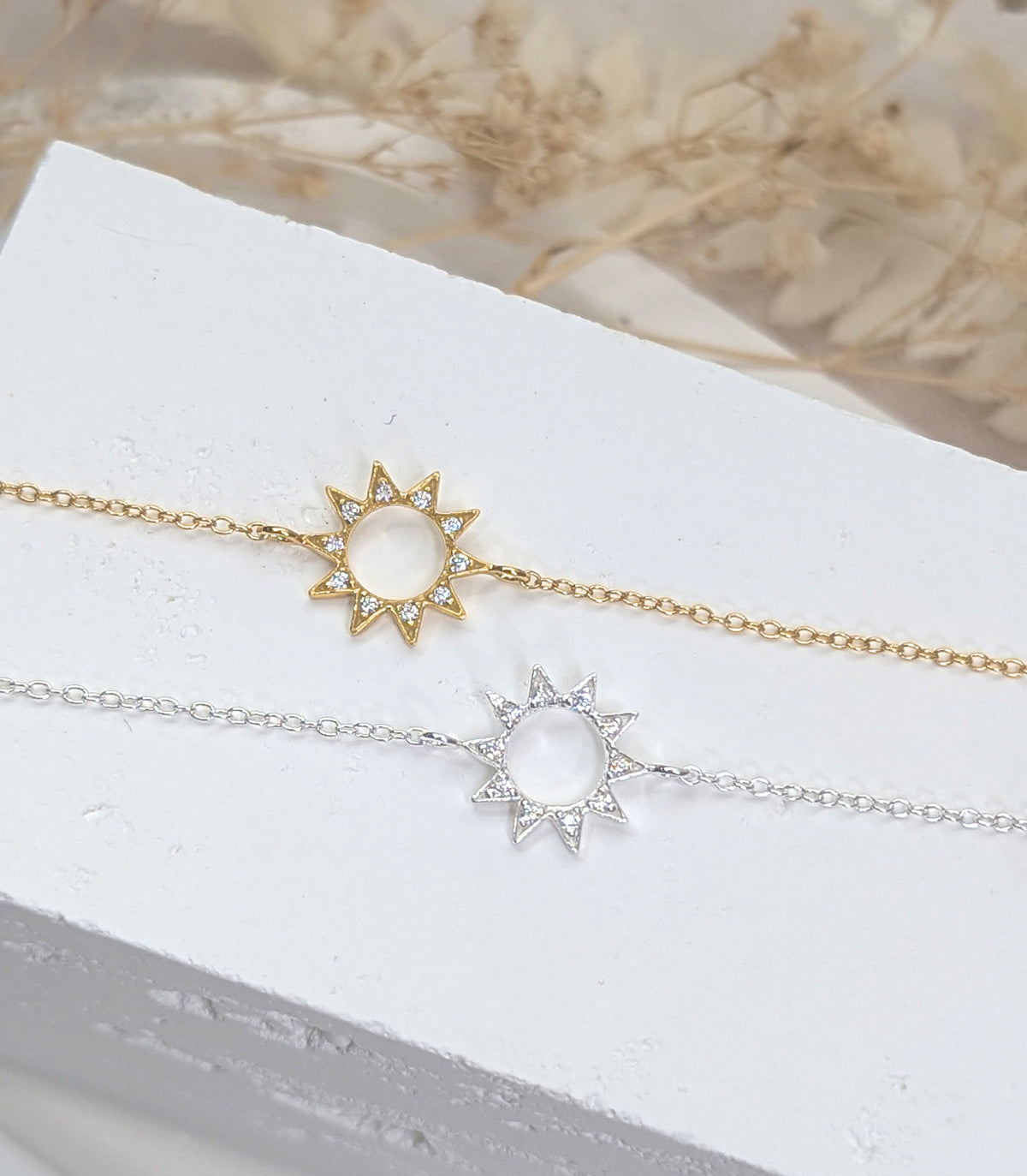 Sunburst Bracelet- Dainty Sun Bracelet