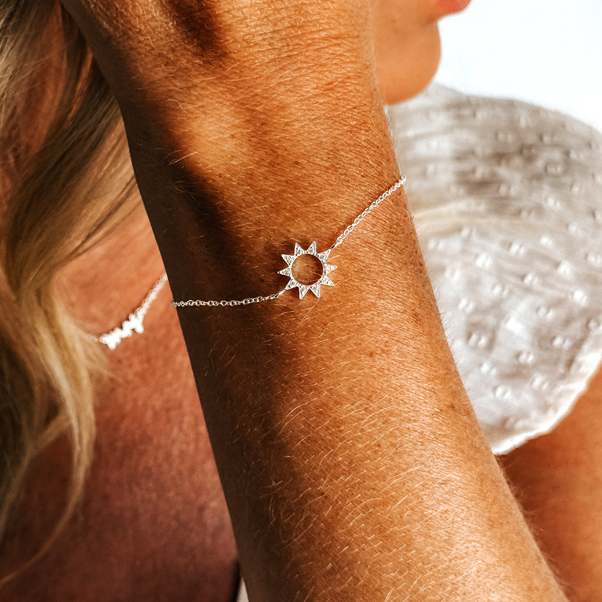 Sunburst Bracelet- Dainty Sun Bracelet
