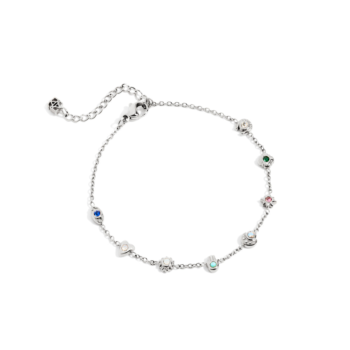 Talisman Mini Charm Bracelet (Silver)